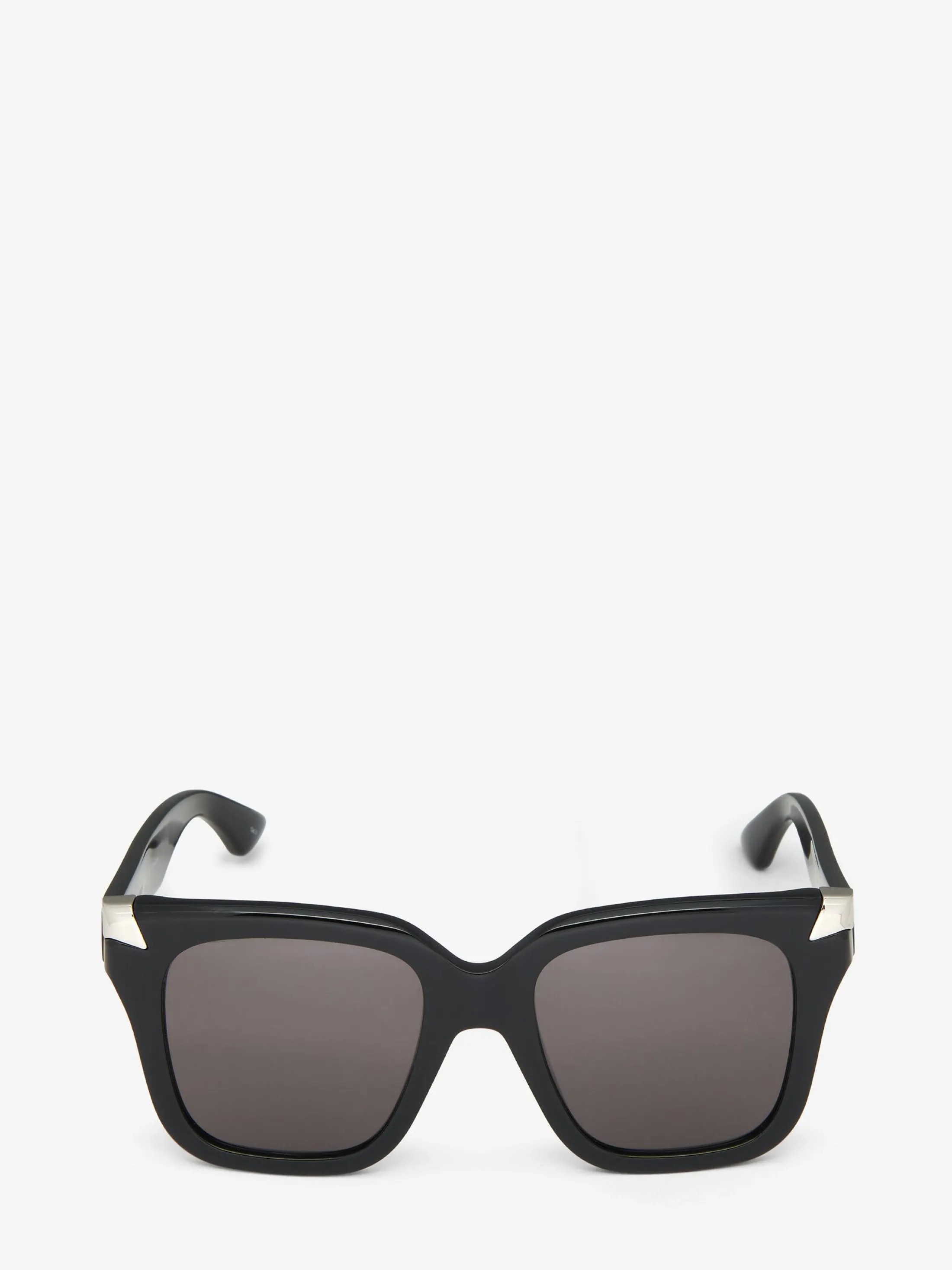 Fashion Alexander McQueen Women's Punk Rivet Oversize Sunglasses in Black/Smoke