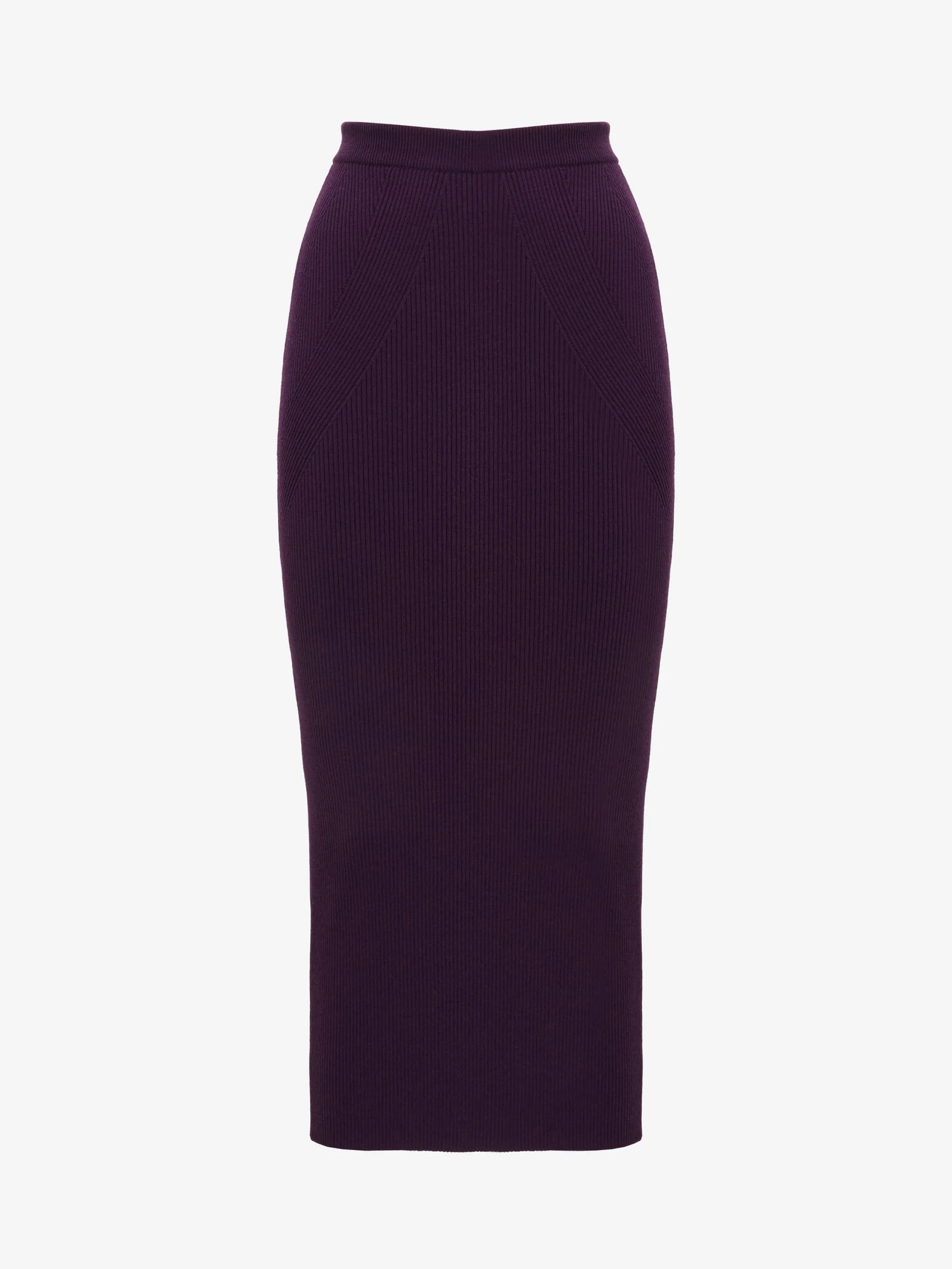 Sale Alexander McQueen Women's Ribbed Pencil Skirt in Night Shade