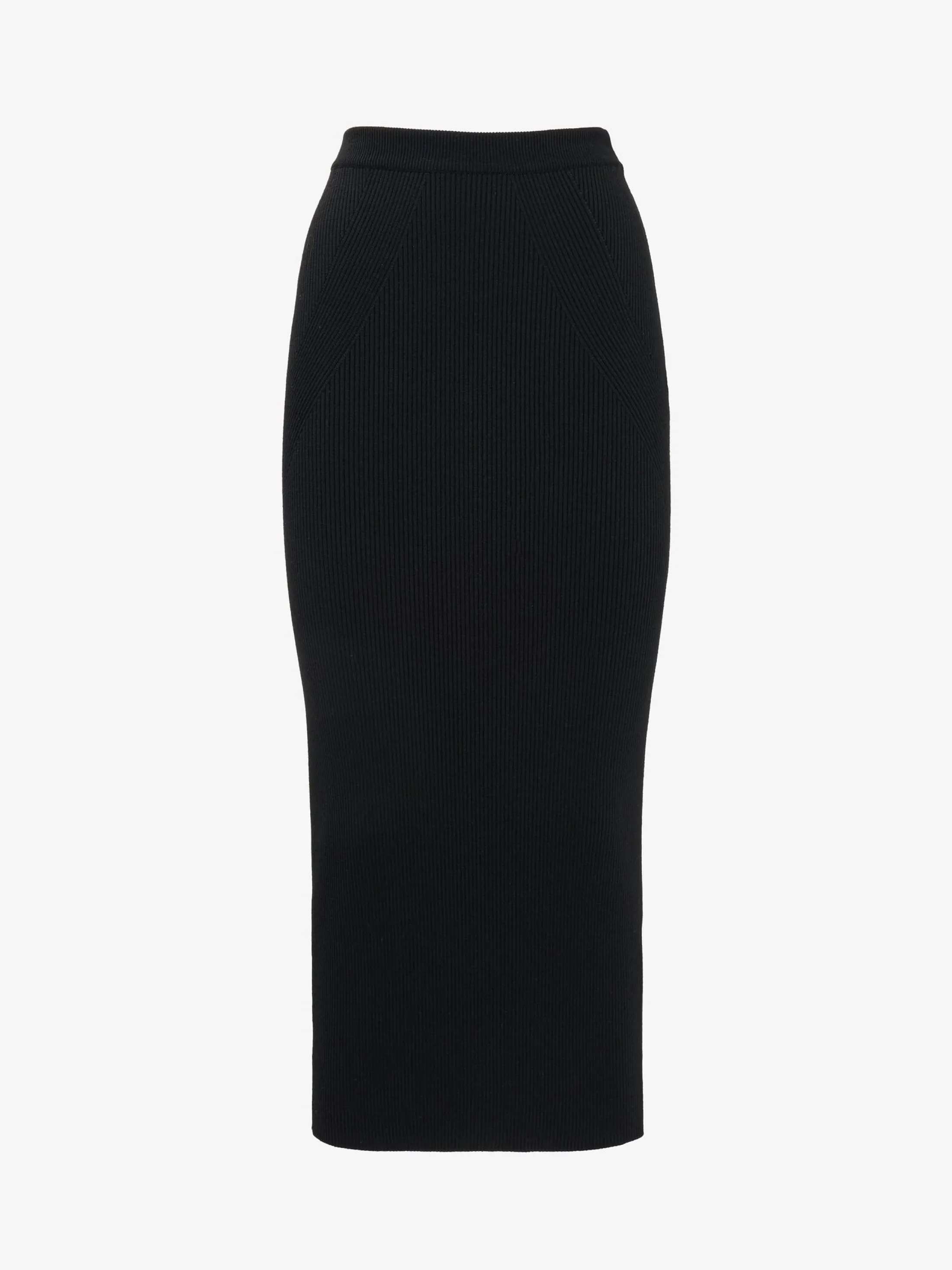 Outlet Alexander McQueen Women's Ribbed-knit Pencil Skirt in Black