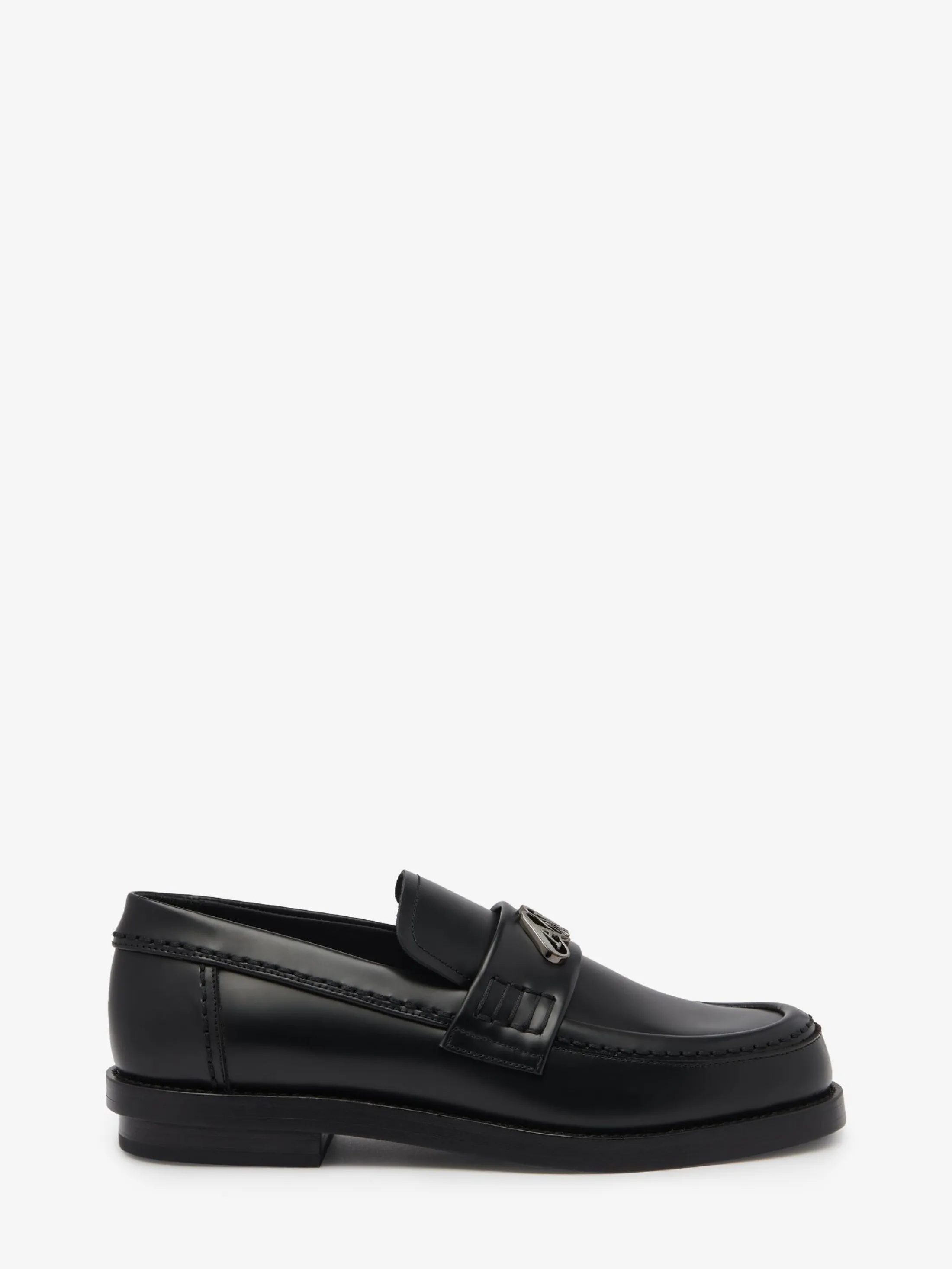 Clearance Alexander McQueen Women's Seal Loafer in Black/Silver