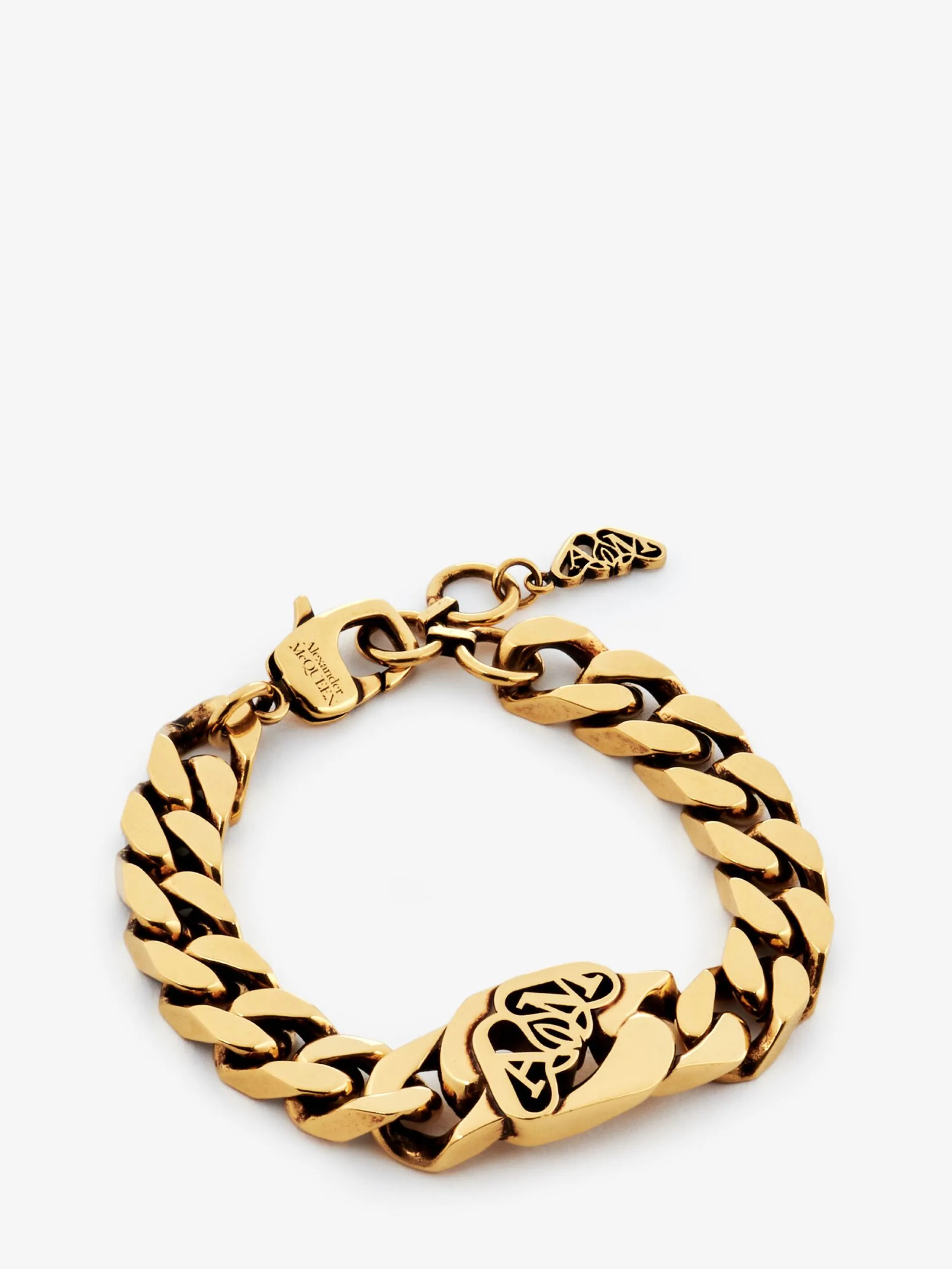 Fashion Alexander McQueen Women's Seal Logo Chain Bracelet in Gold