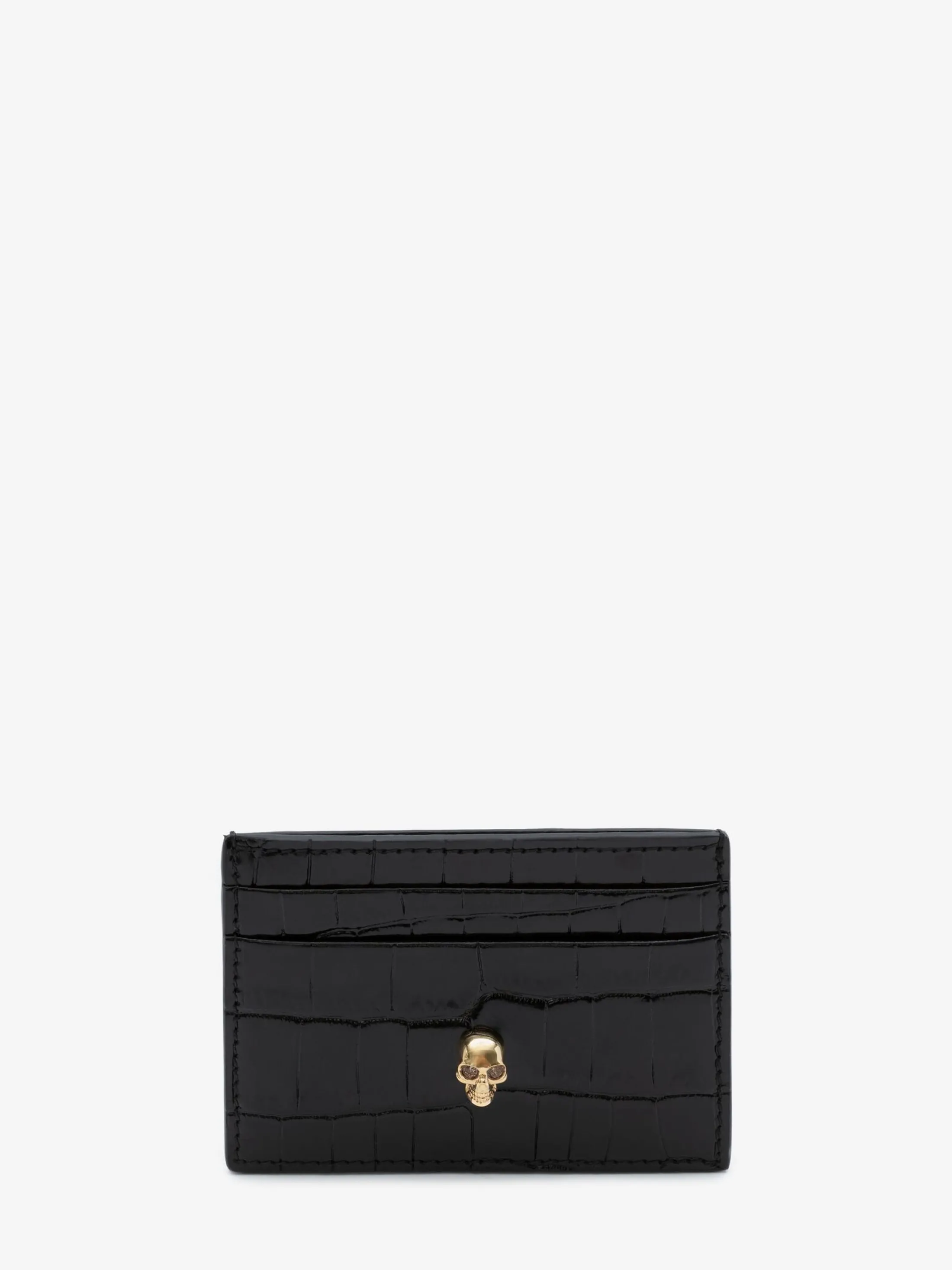 Sale Alexander McQueen Women's Skull Card Holder in Black