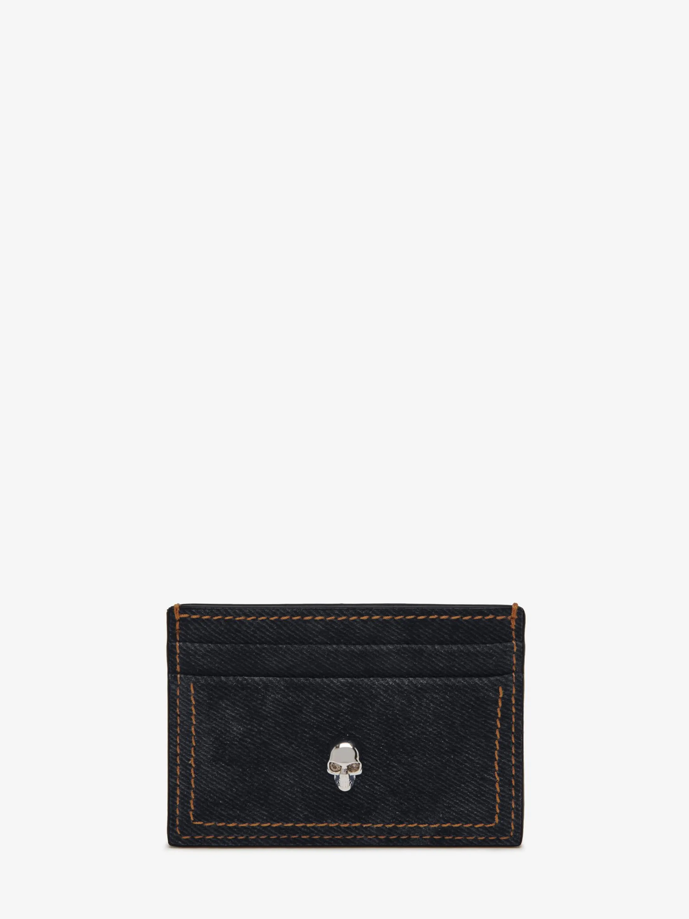 Sale Alexander McQueen Women's Skull Card Holder in Denim