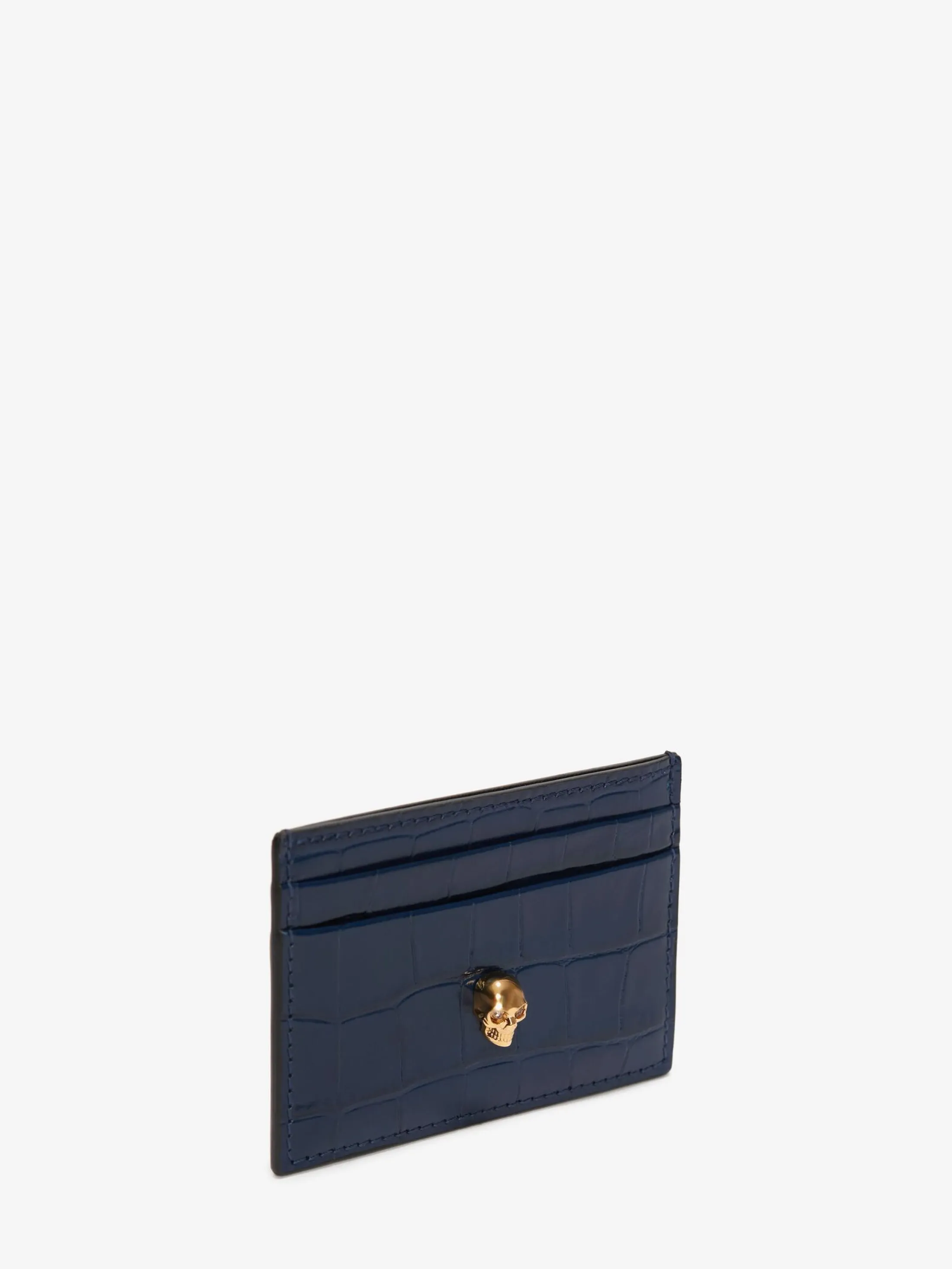 Outlet Alexander McQueen Women's Skull Card Holder in Navy