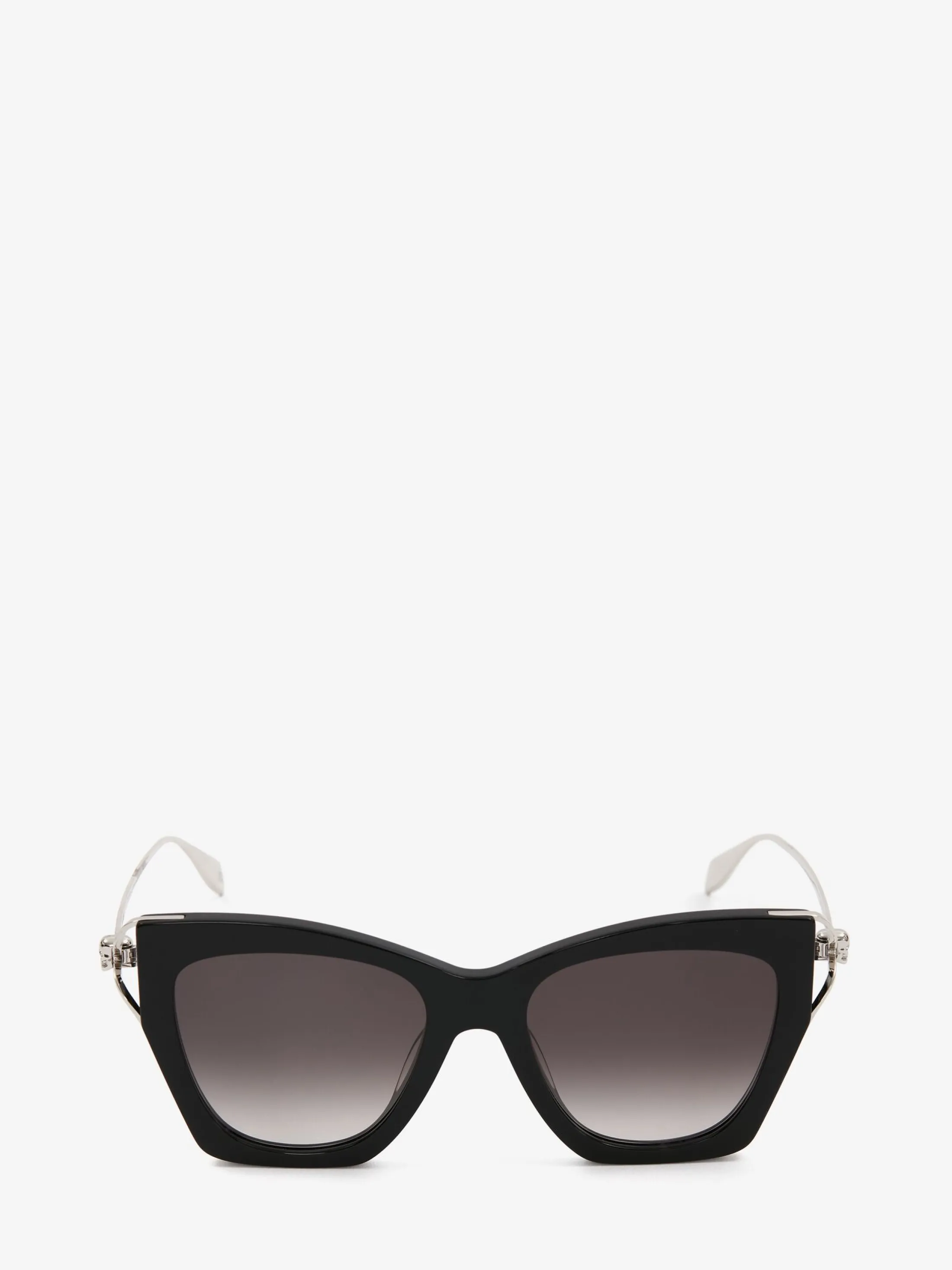 Discount Alexander McQueen Women's Skull Hinge Soft Square Sunglasses in BLACK