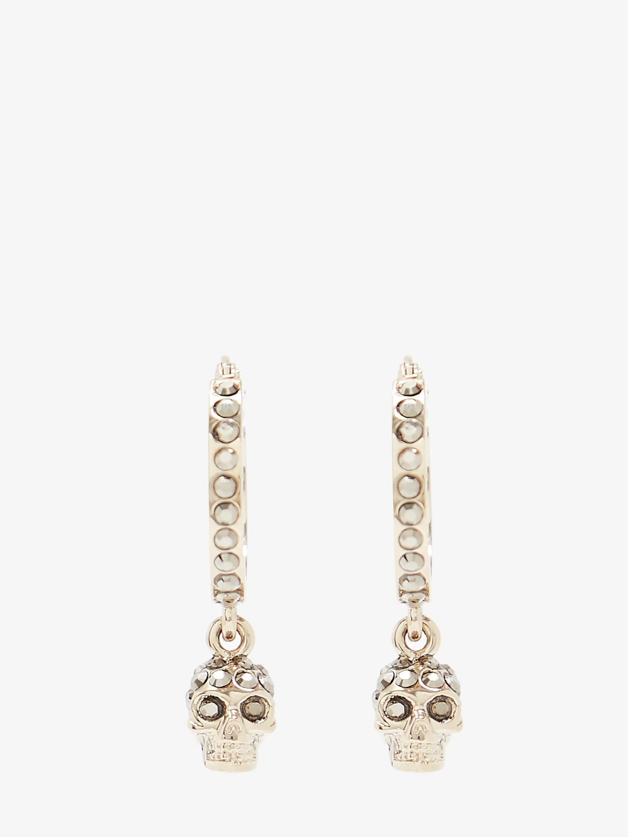 Cheap Alexander McQueen Women's Skull Mini Creole Hoop Earrings in Light Gold