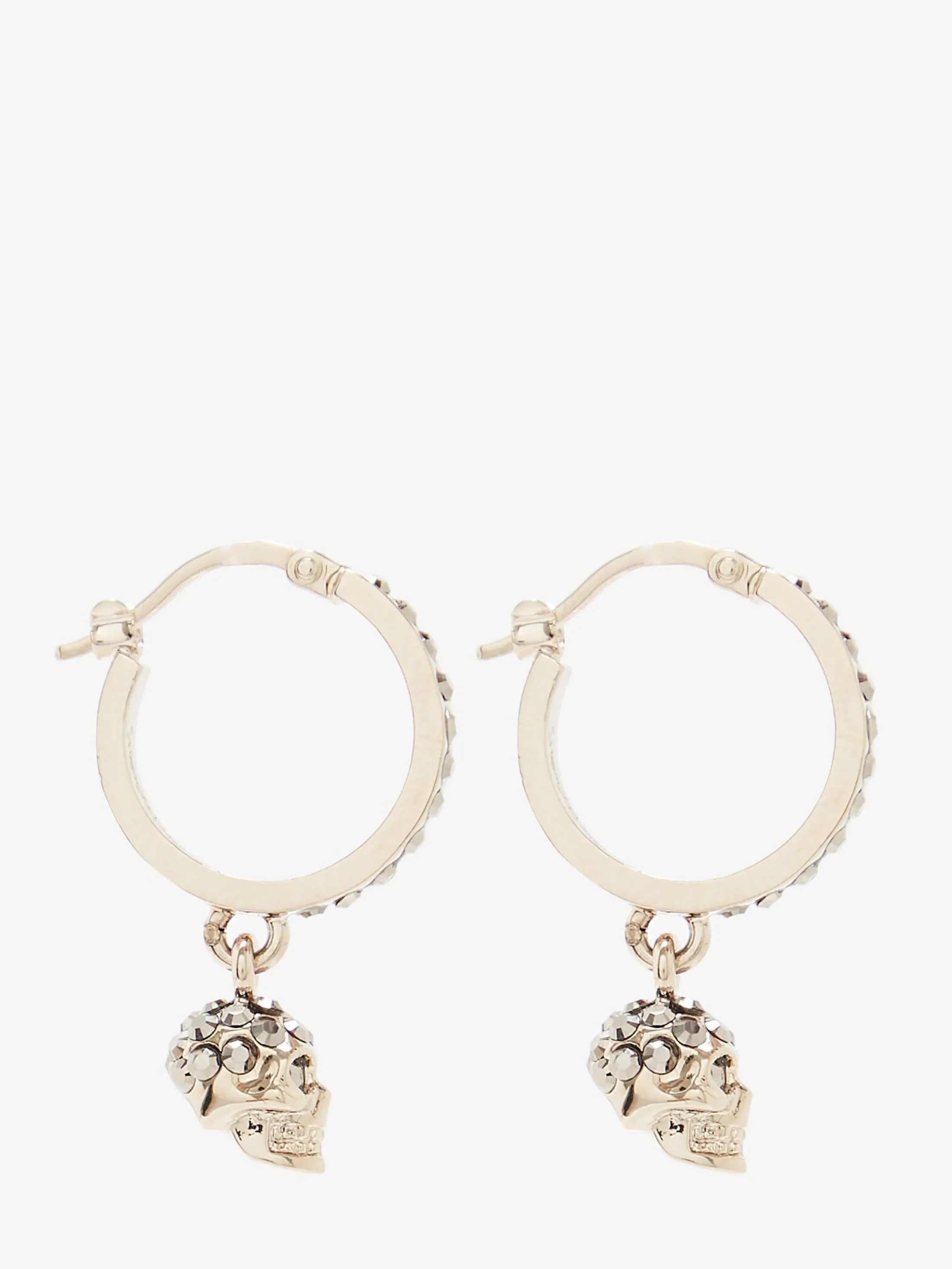 Cheap Alexander McQueen Women's Skull Mini Creole Hoop Earrings in Light Gold