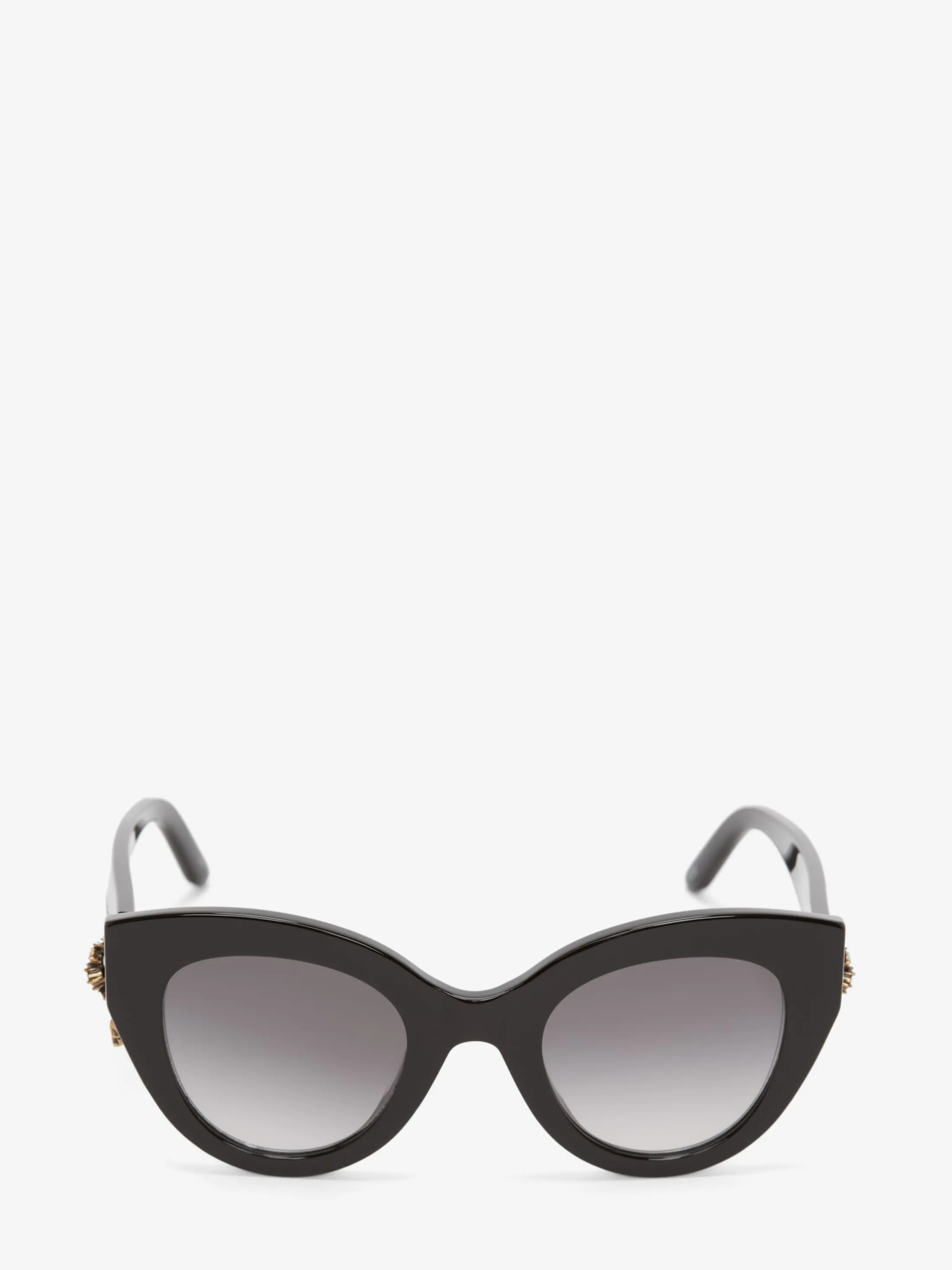 Fashion Alexander McQueen Women's Skull Pendant Jewelled Sunglasses in Black