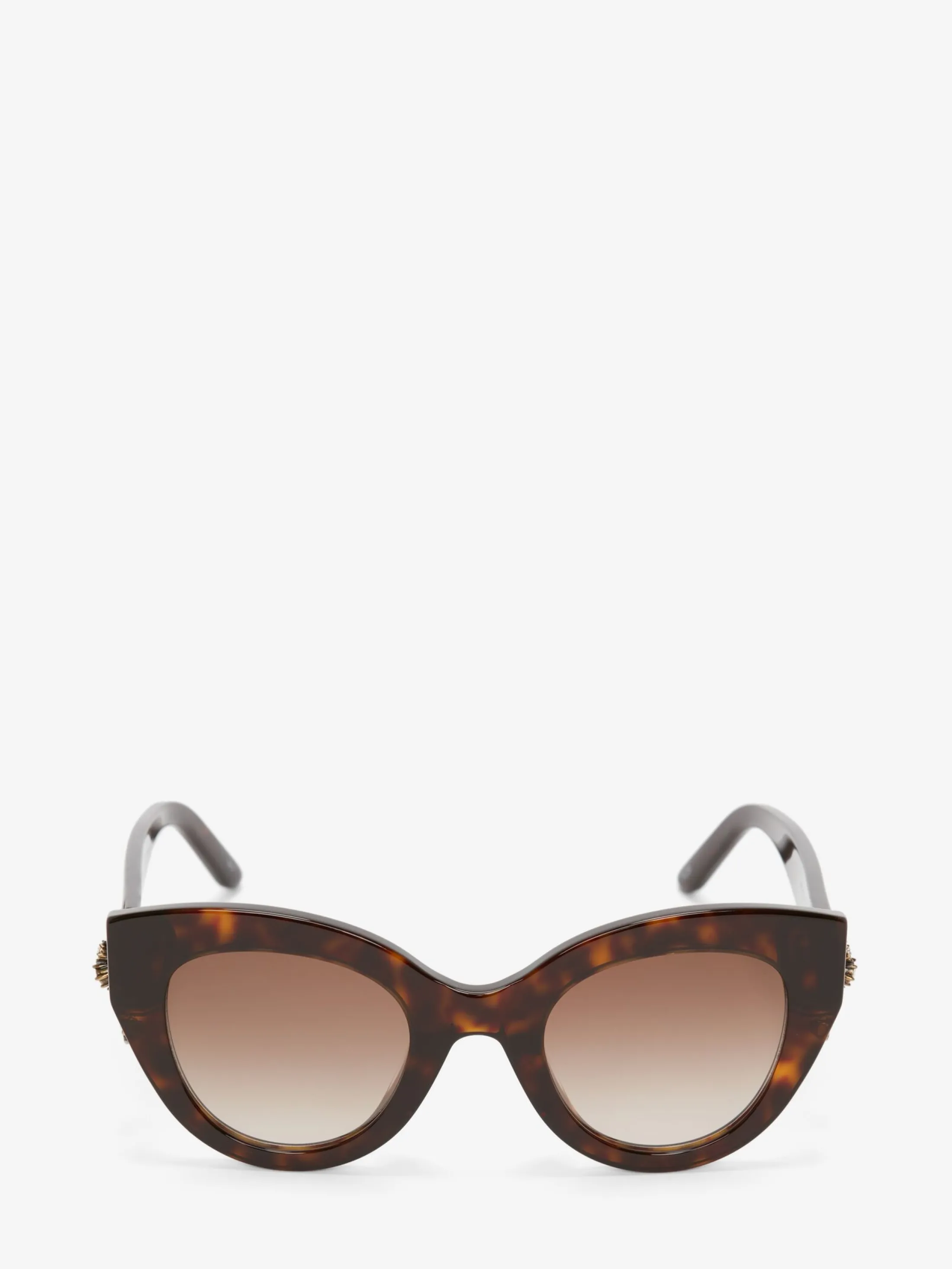 Flash Sale Alexander McQueen Women's Skull Pendant Jewelled Sunglasses in Havana - Brown