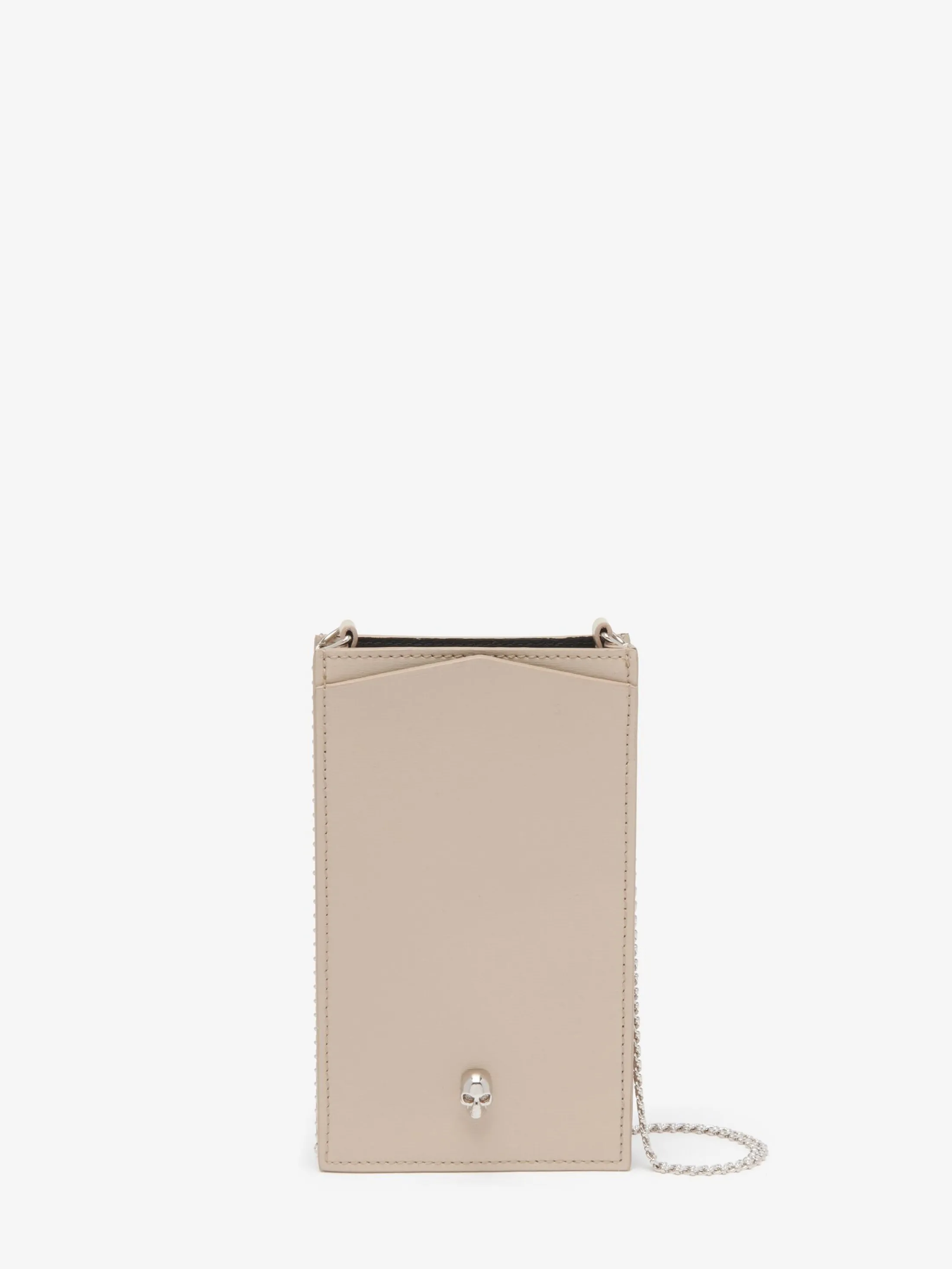 Best Alexander McQueen Women's Skull Phone Case With Chain in Camel