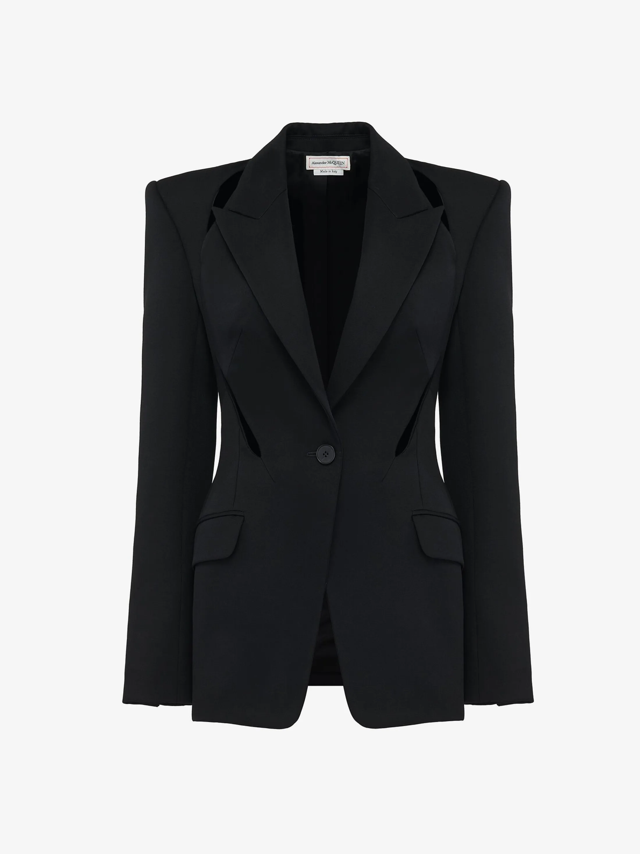 Shop Alexander McQueen Women's Slashed Single-breasted Jacket in Black