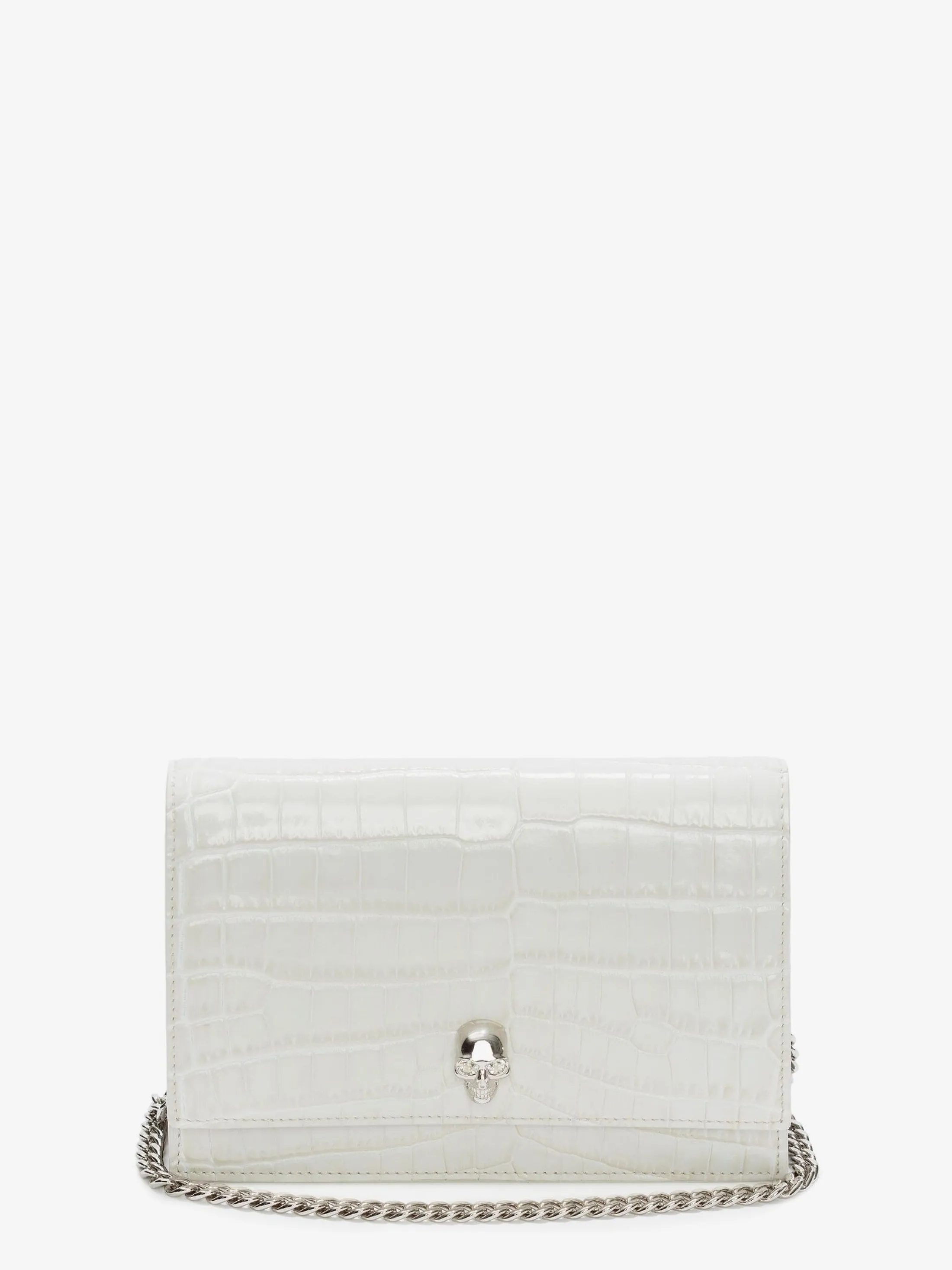 New Alexander McQueen Women's Small Skull Bag in Bone