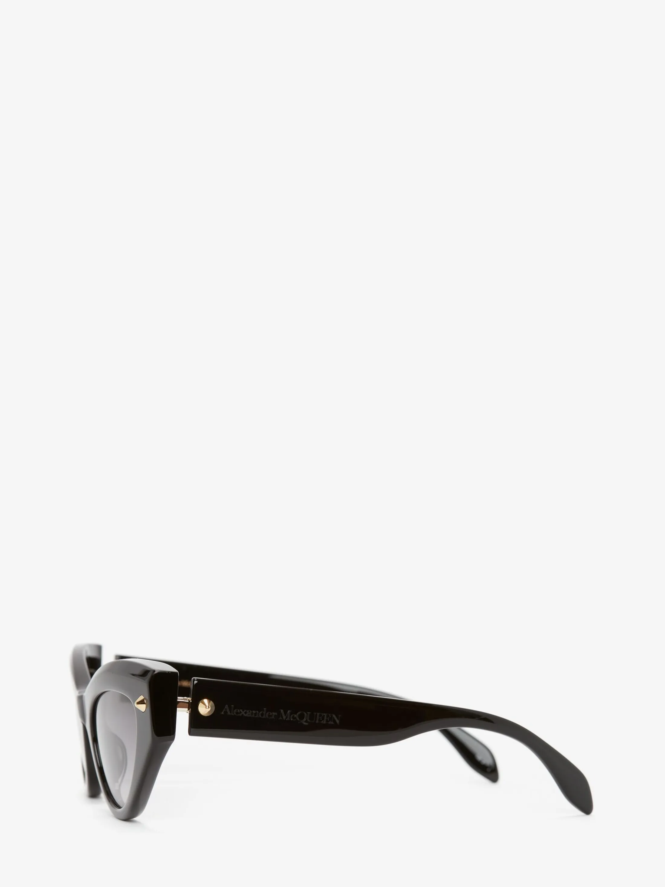 Shop Alexander McQueen Women's Spike Studs Cat-eye Sunglasses in Black