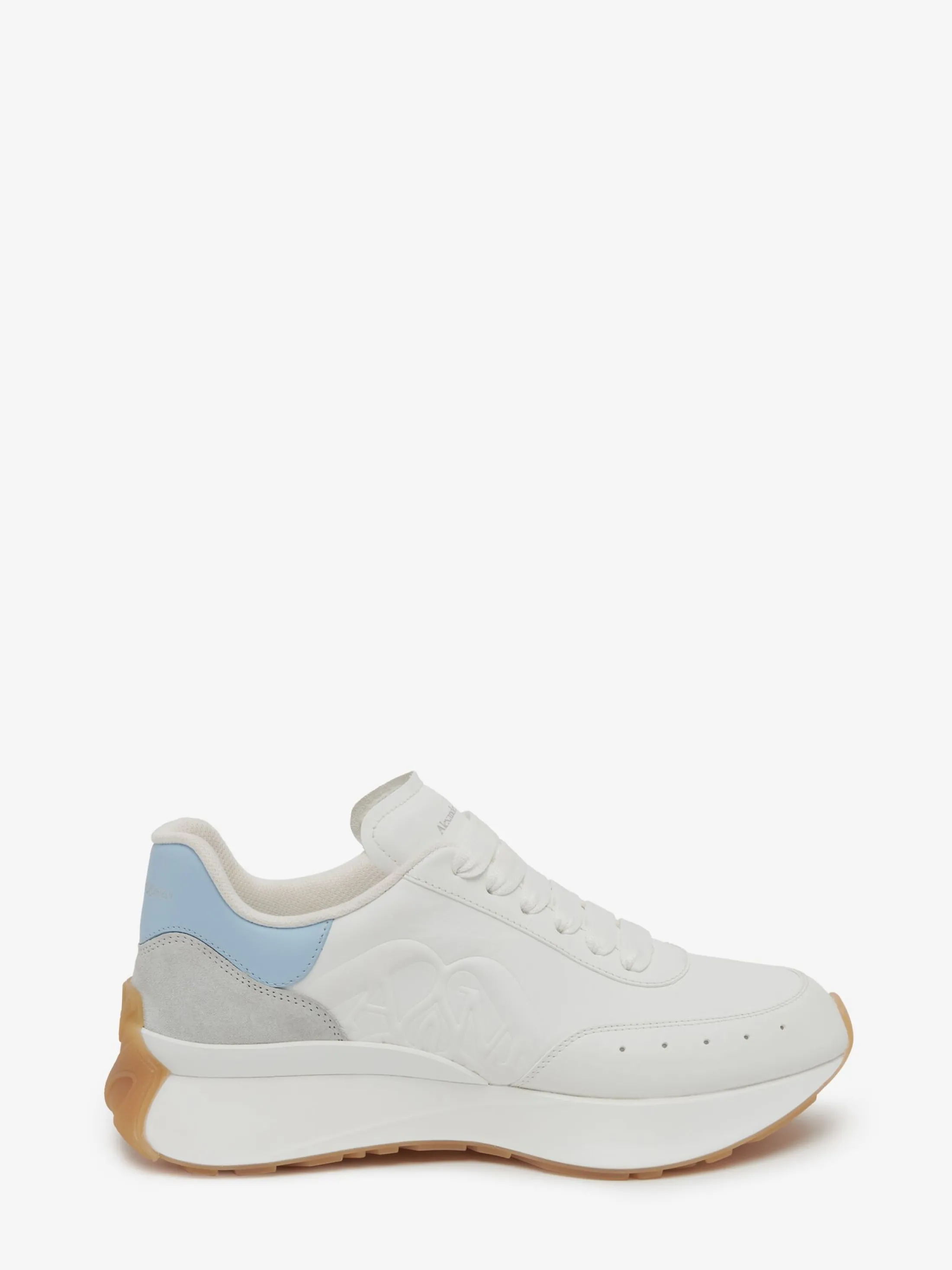 Fashion Alexander McQueen Women's Sprint Runner in White/Powder Blue/Cement