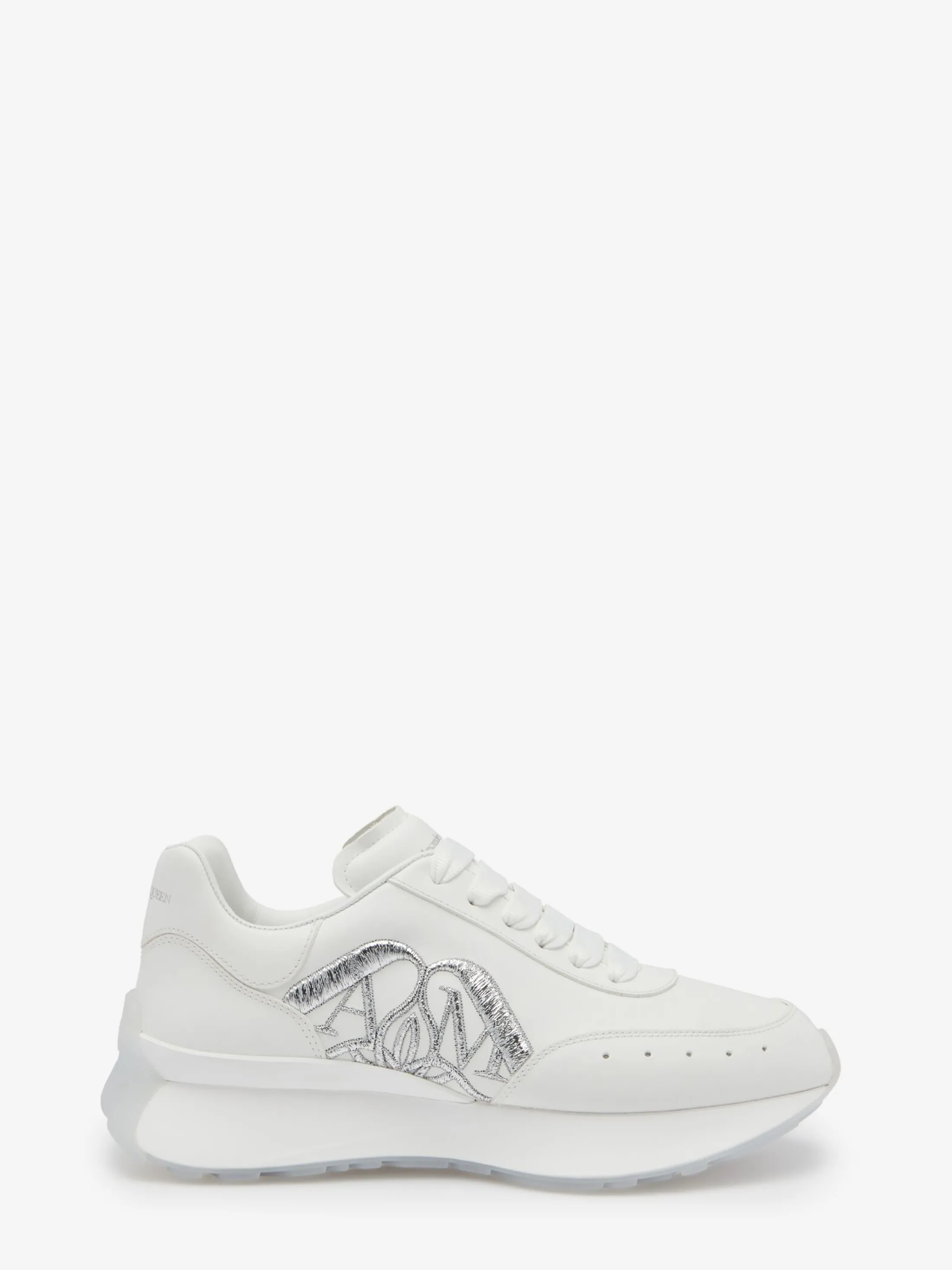 Fashion Alexander McQueen Women's Sprint Runner in White/Silver