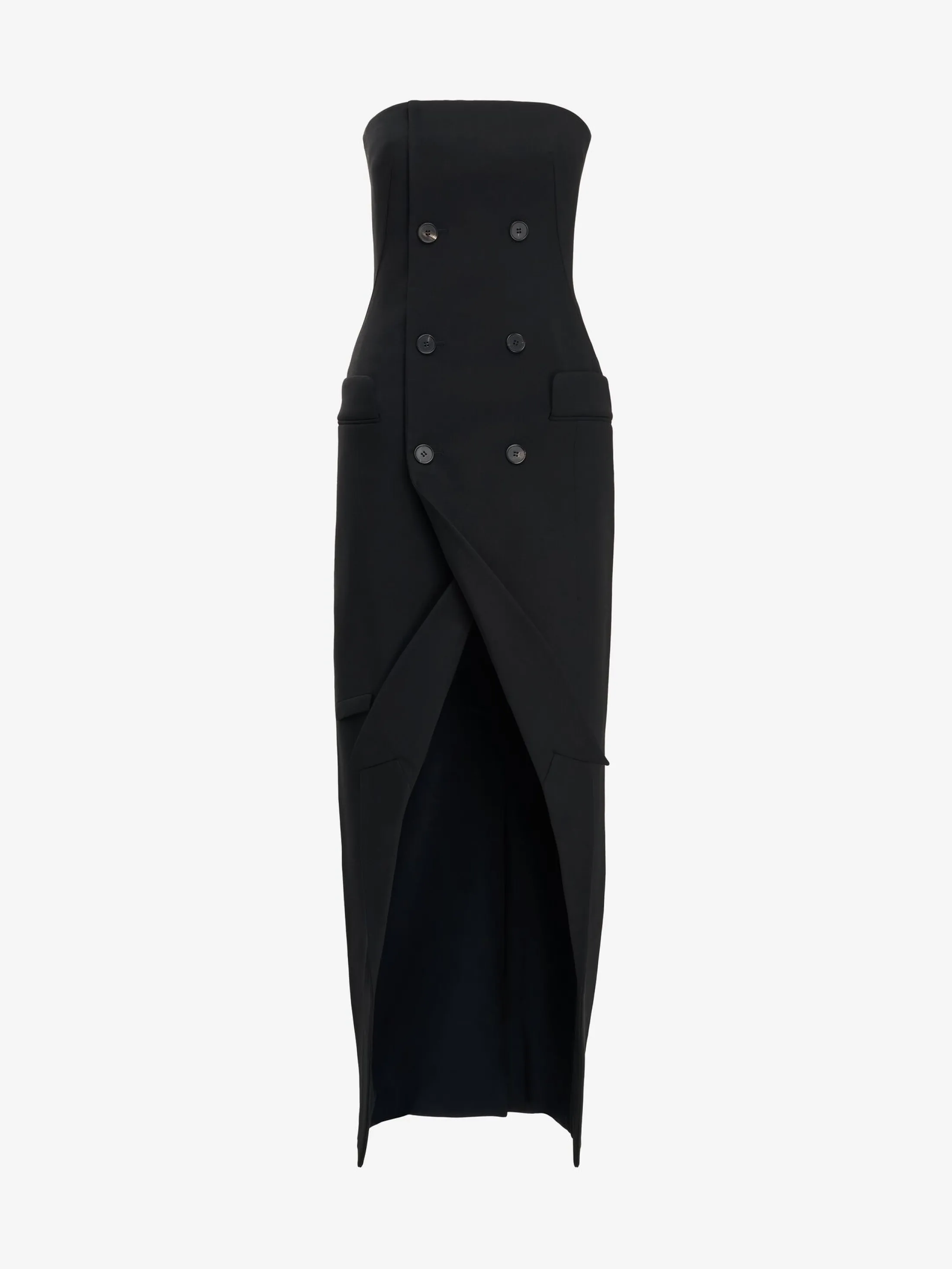 New Alexander McQueen Women's Tailored Bustier Dress in Black