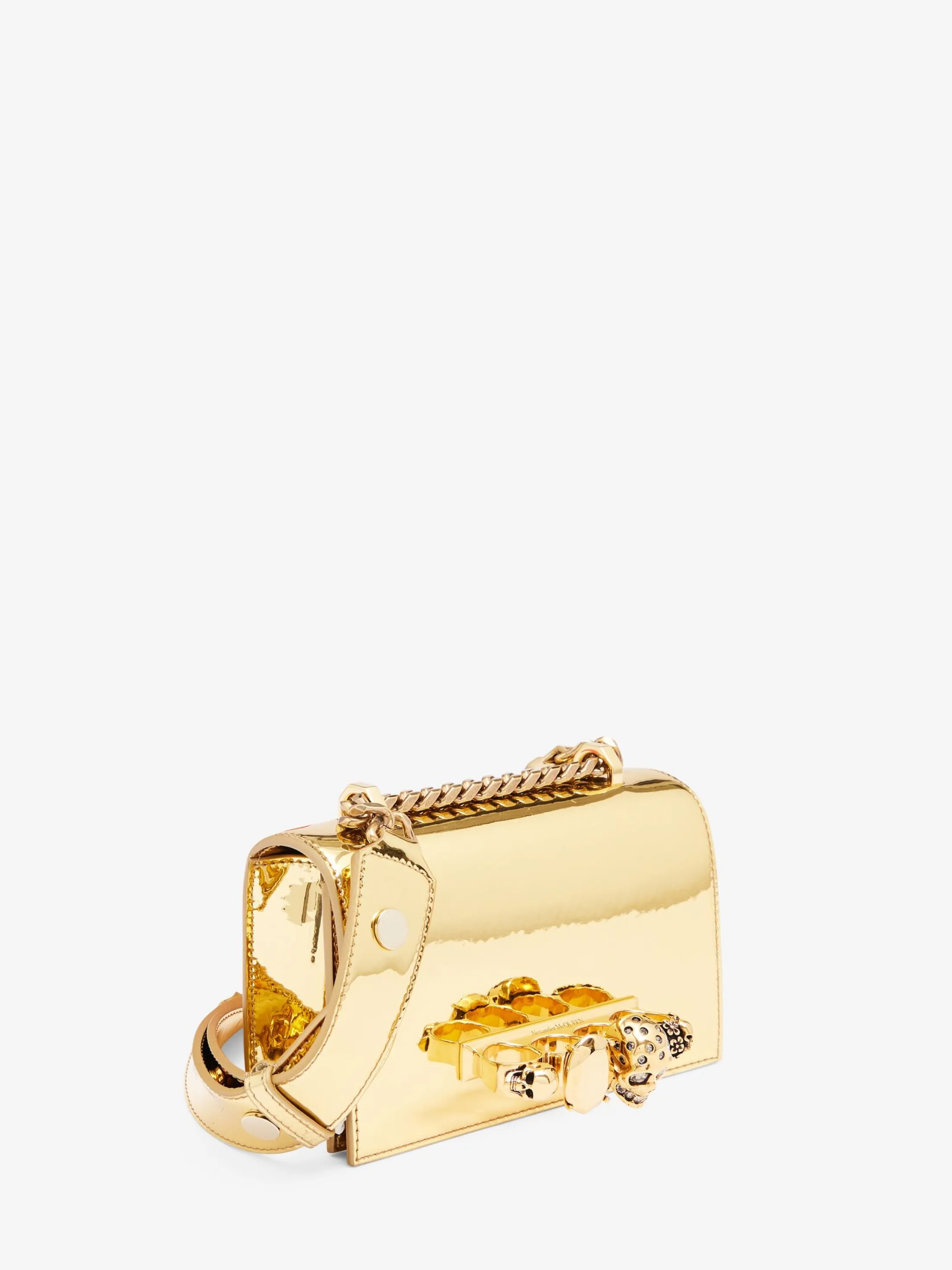 Best Alexander McQueen Women's The Biker Mini Jewelled Satchel in Gold