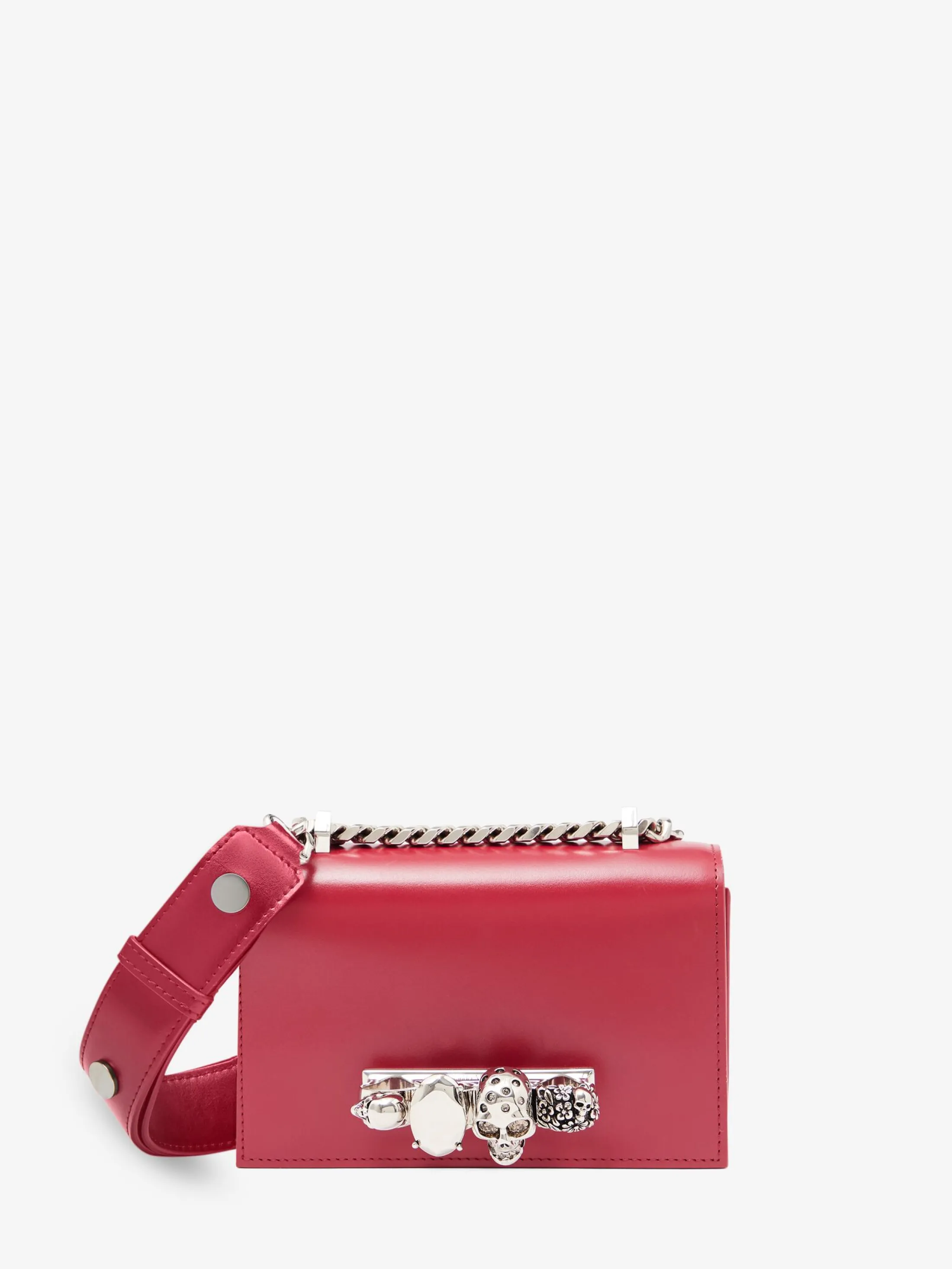 Cheap Alexander McQueen Women's The Biker Mini Jewelled Satchel in Lipstick Red