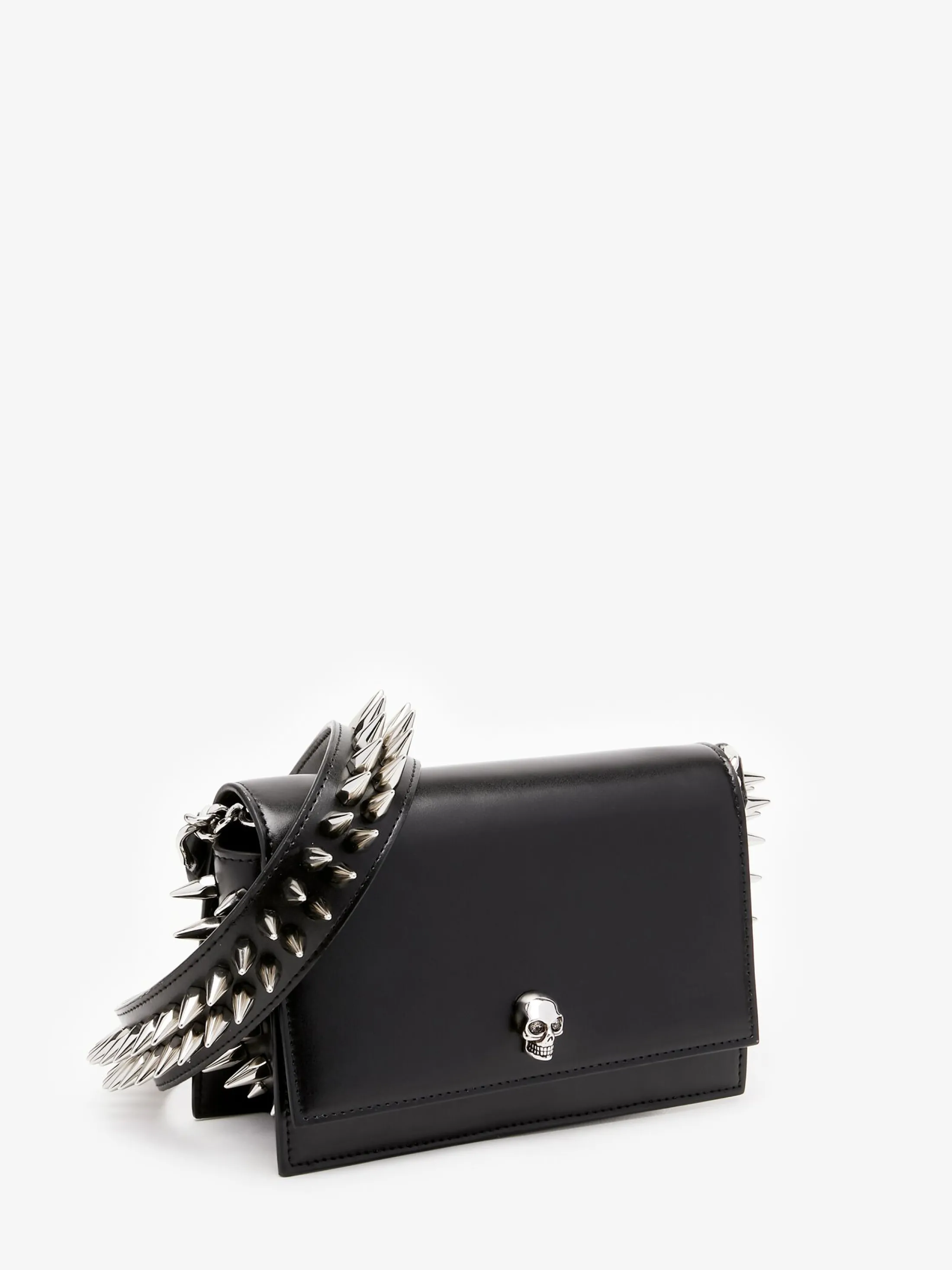 Shop Alexander McQueen Women's The Biker Small Skull Bag in Black