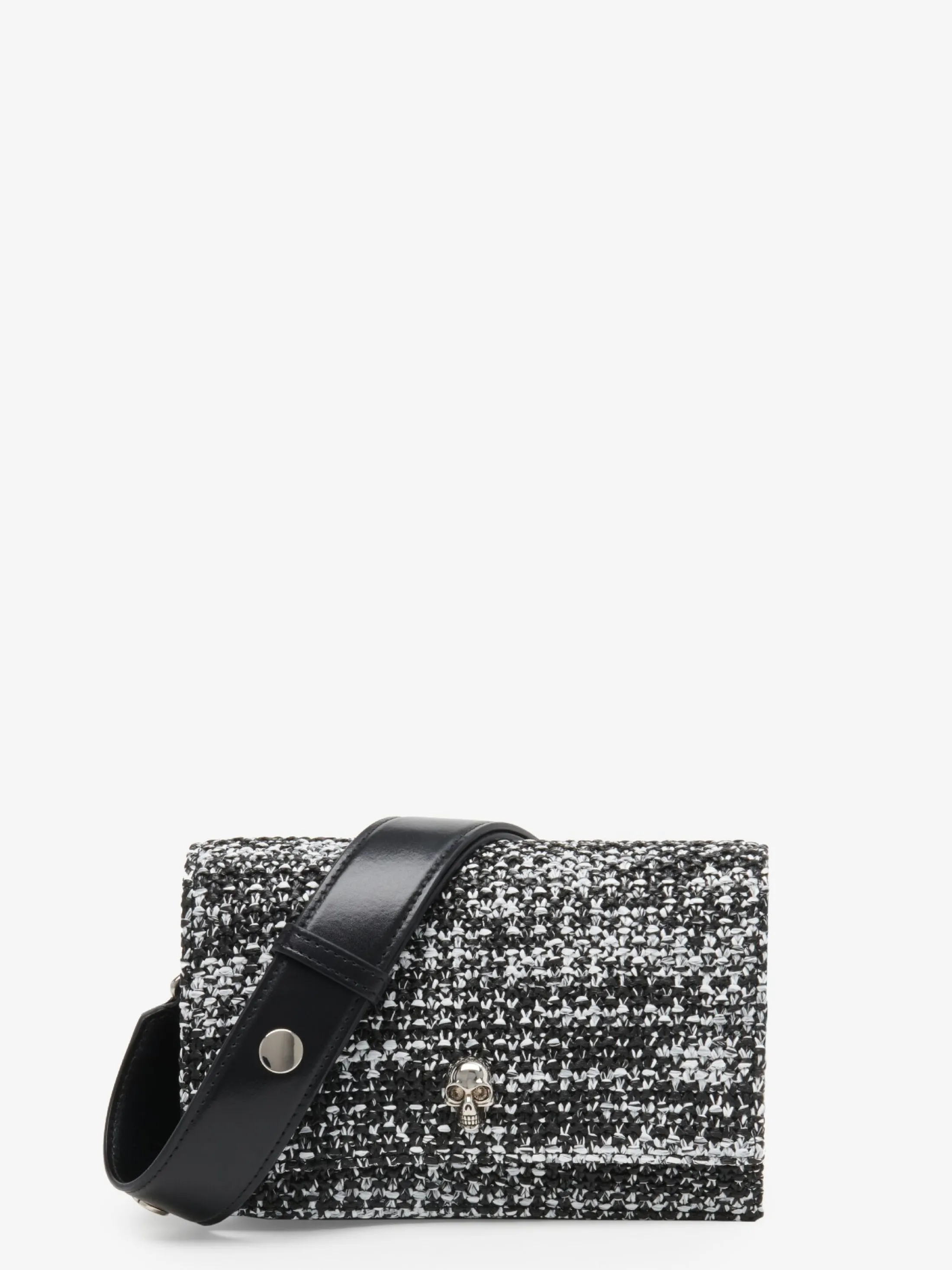 Online Alexander McQueen Women's The Biker Small Skull Bag in Black/White