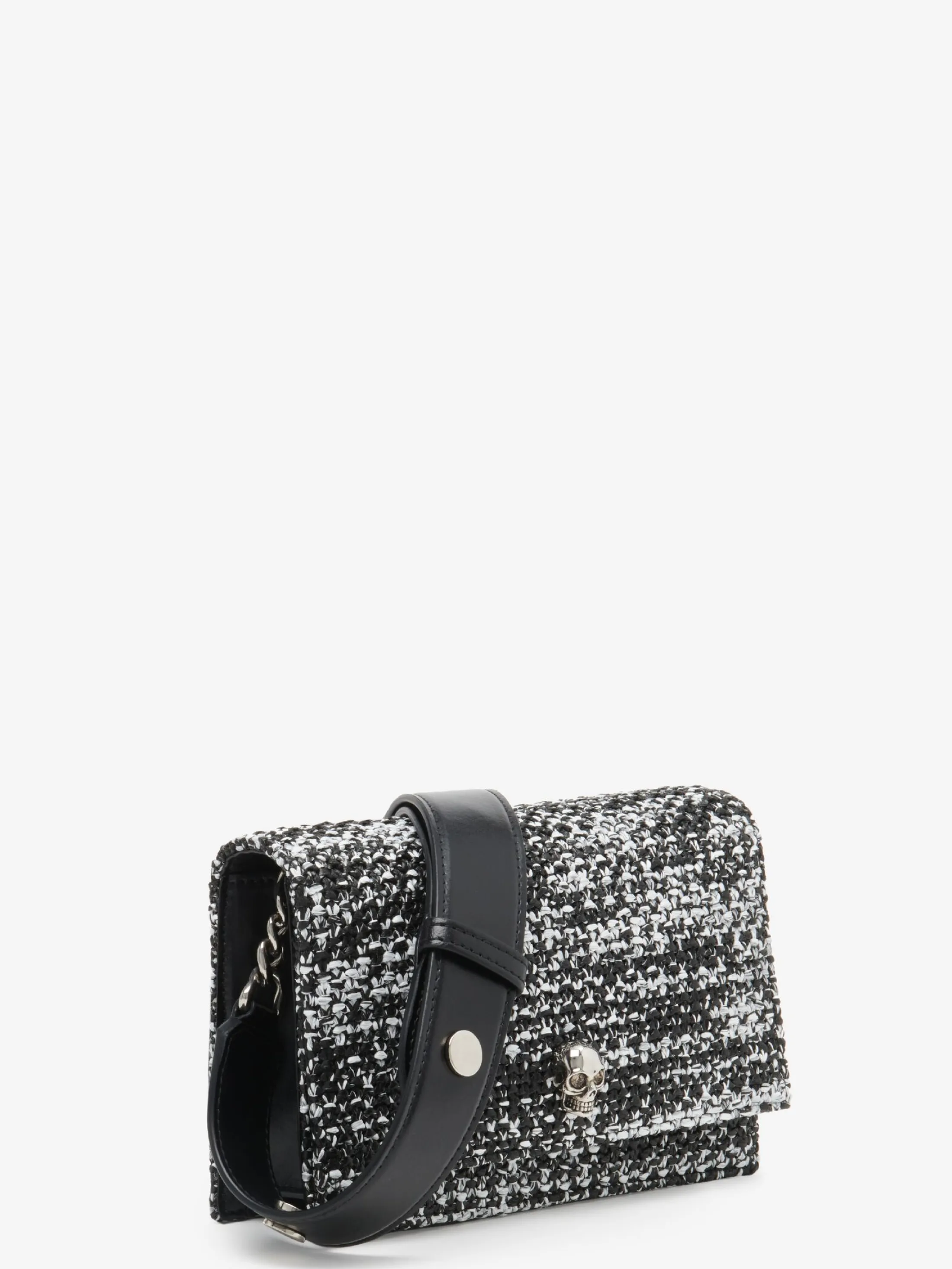 Online Alexander McQueen Women's The Biker Small Skull Bag in Black/White