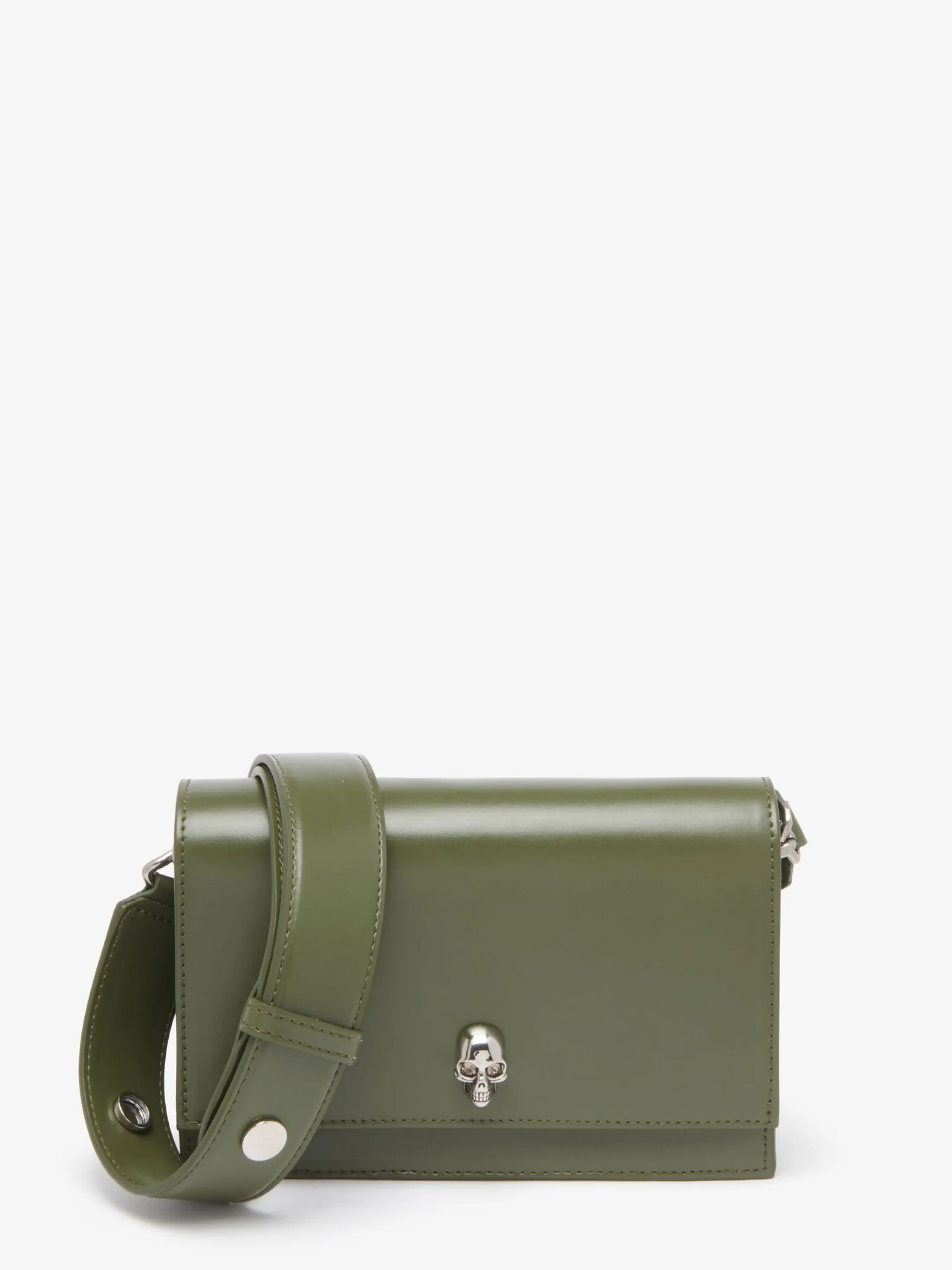 Outlet Alexander McQueen Women's The Biker Small Skull Bag in Khaki