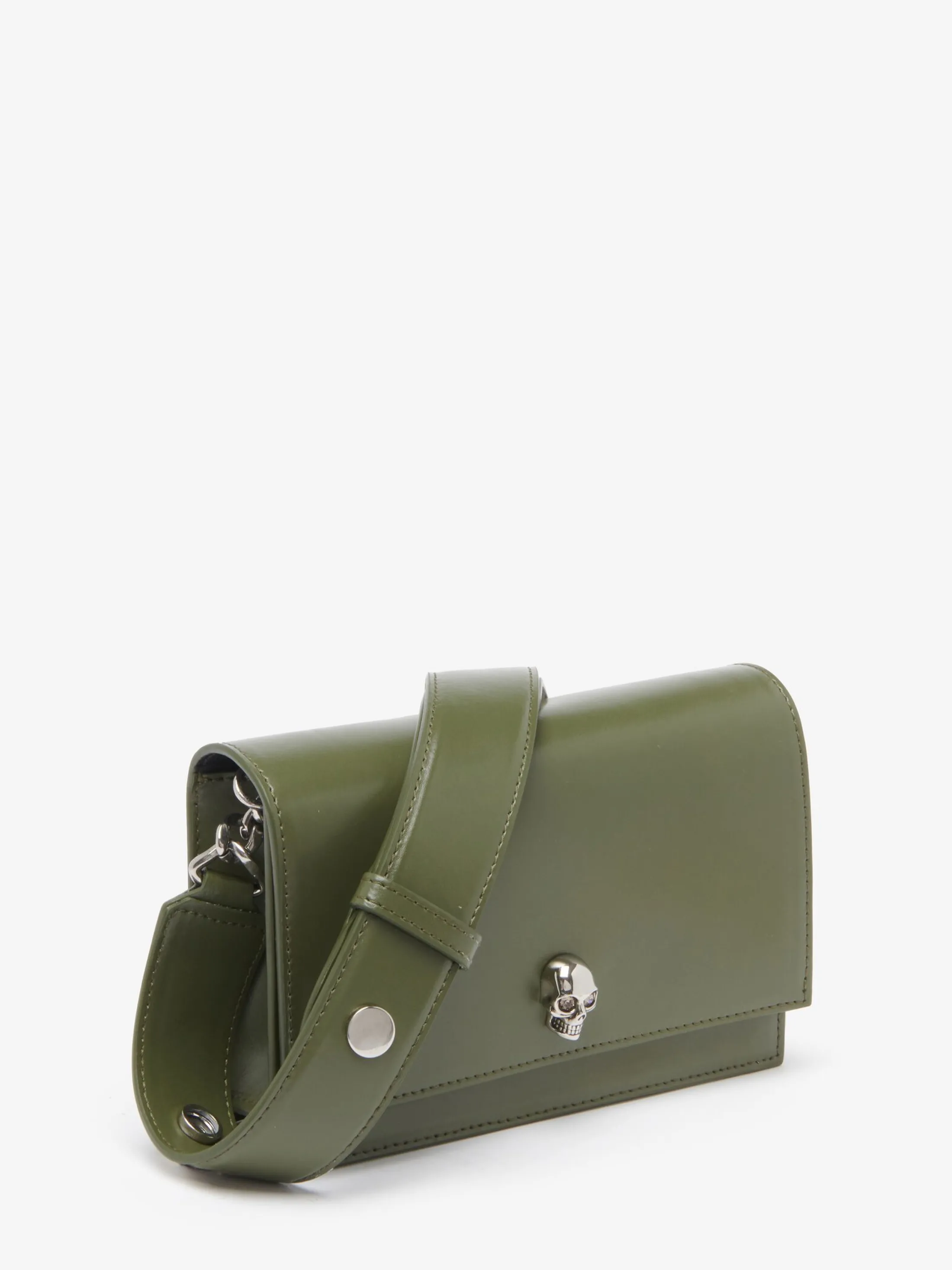 Outlet Alexander McQueen Women's The Biker Small Skull Bag in Khaki