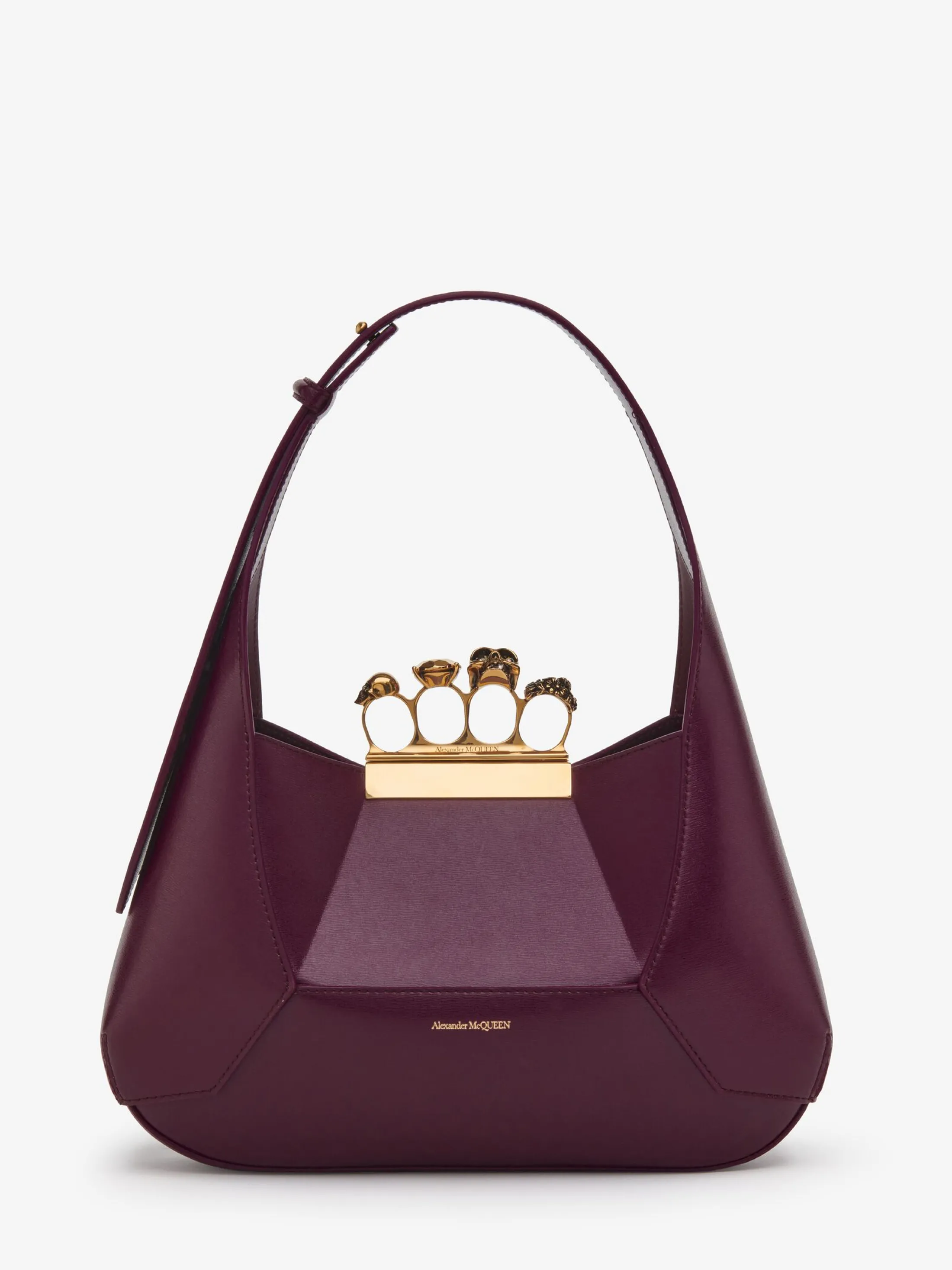 Fashion Alexander McQueen Women's The Jewelled Hobo Bag in Burgundy