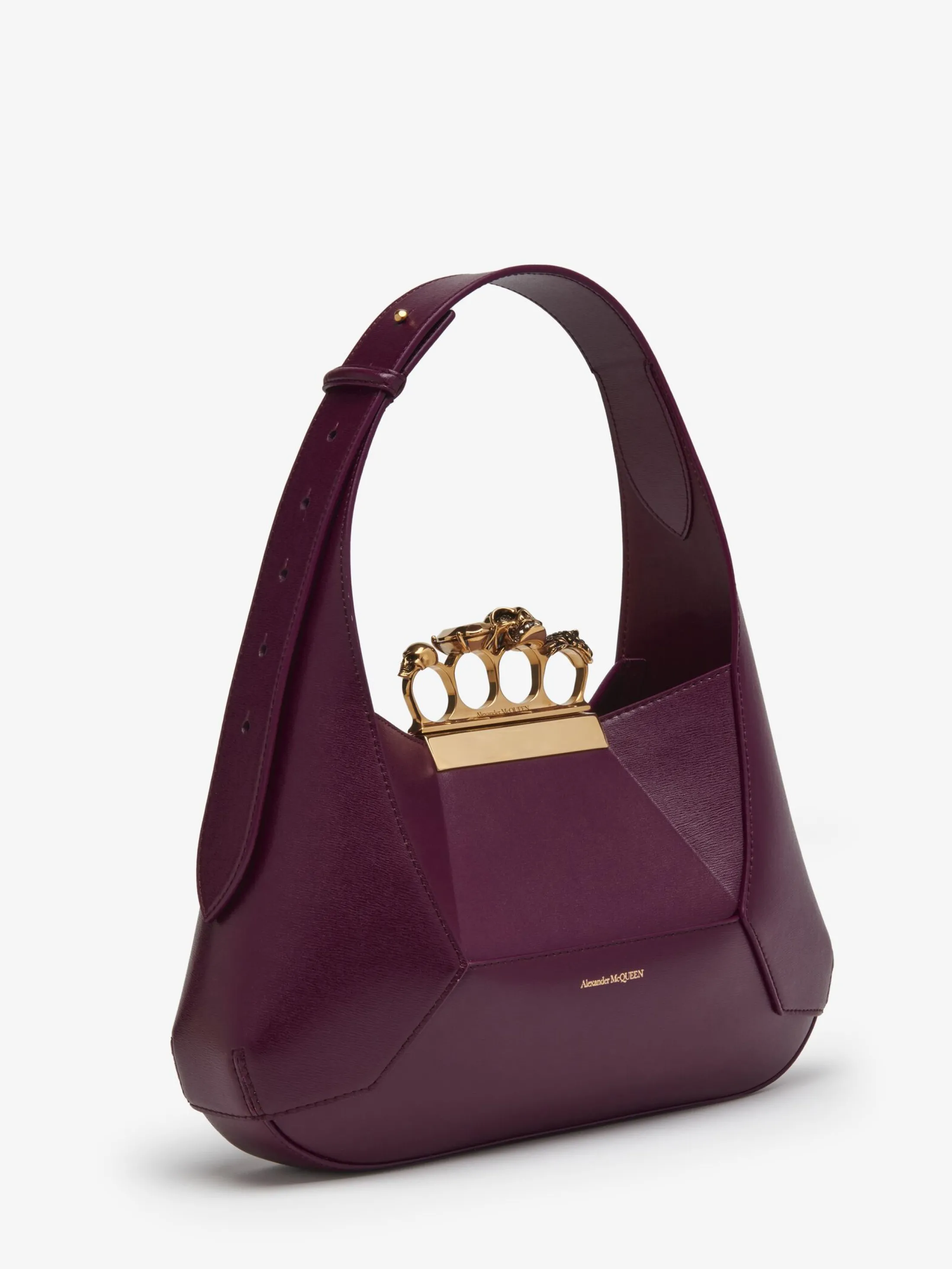 Fashion Alexander McQueen Women's The Jewelled Hobo Bag in Burgundy