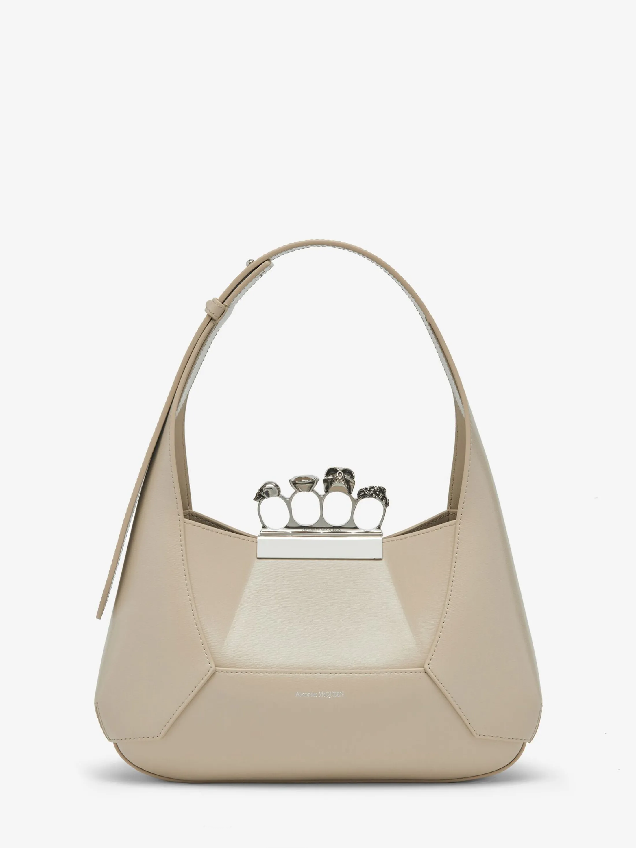 Best Sale Alexander McQueen Women's The Jewelled Hobo Bag in Camel