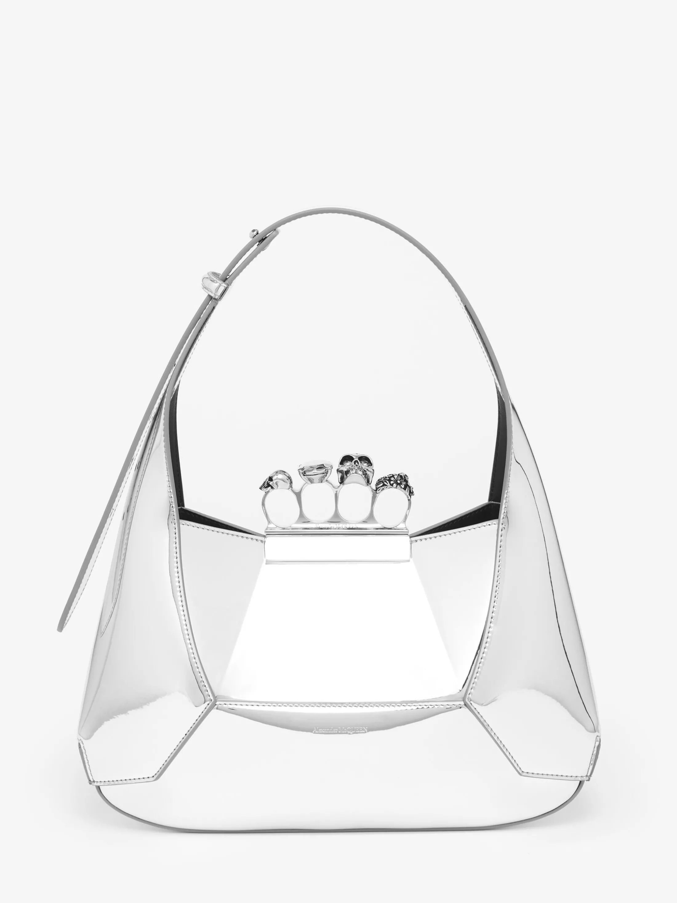 Clearance Alexander McQueen Women's The Jewelled Hobo Bag in Silver