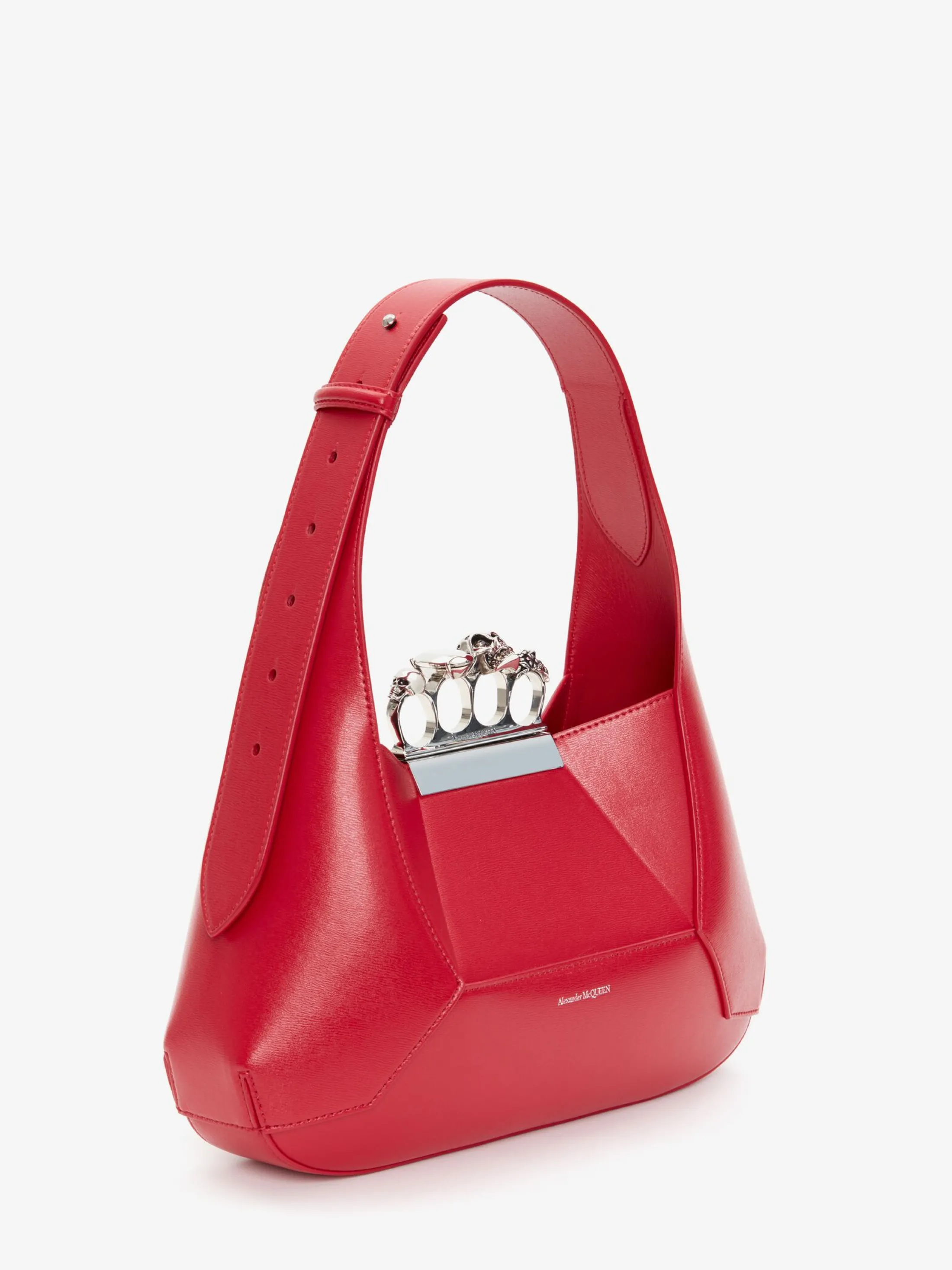 New Alexander McQueen Women's The Jewelled Hobo Bag in Welsh Red