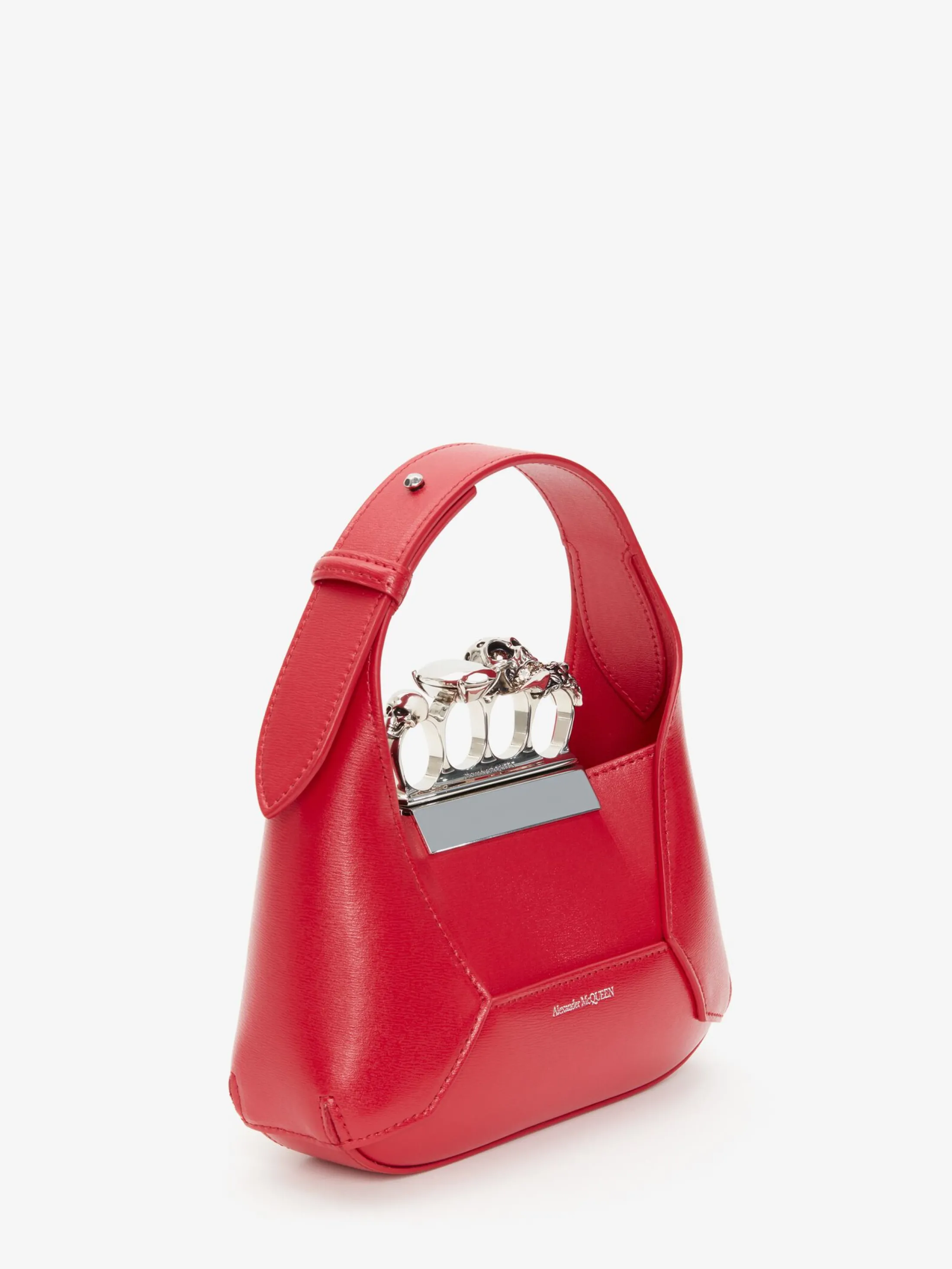 Store Alexander McQueen Women's The Jewelled Hobo Mini Bag in Welsh Red