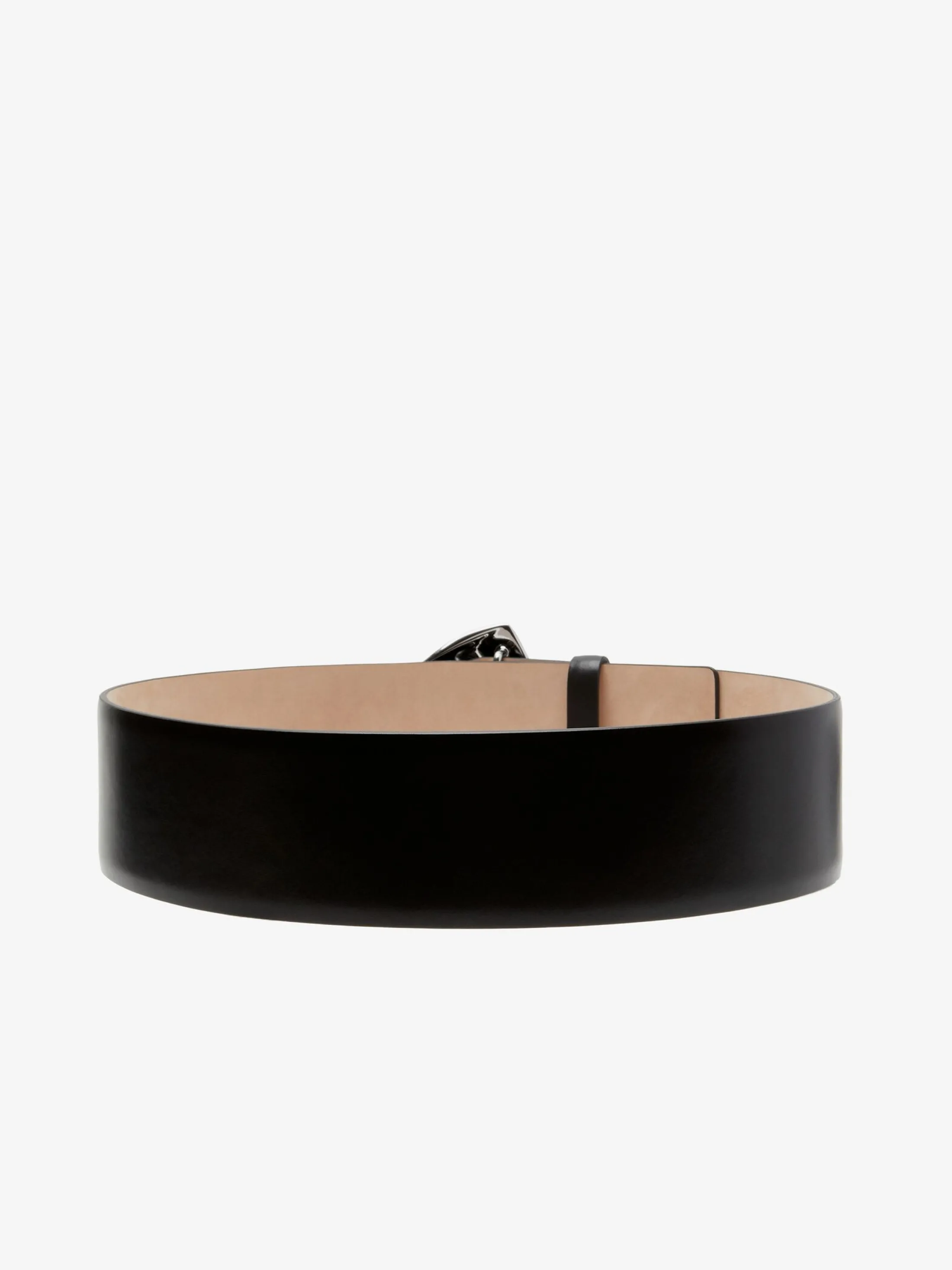 Online Alexander McQueen Women's The Metal Fold Belt in Black