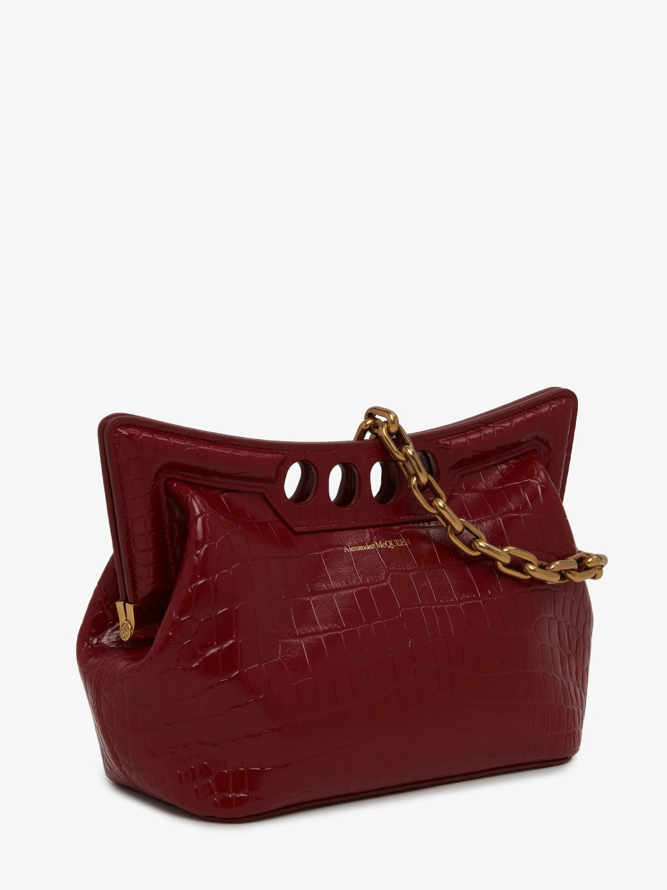 Hot Alexander McQueen Women's The Peak Bag Small in Dark Red