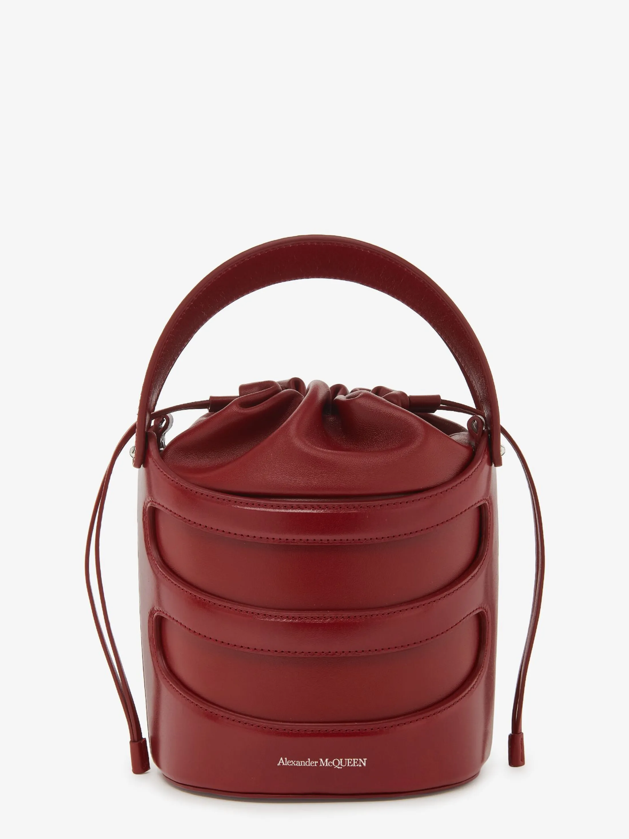 Best Alexander McQueen Women's The Rise Bucket in Dark Red