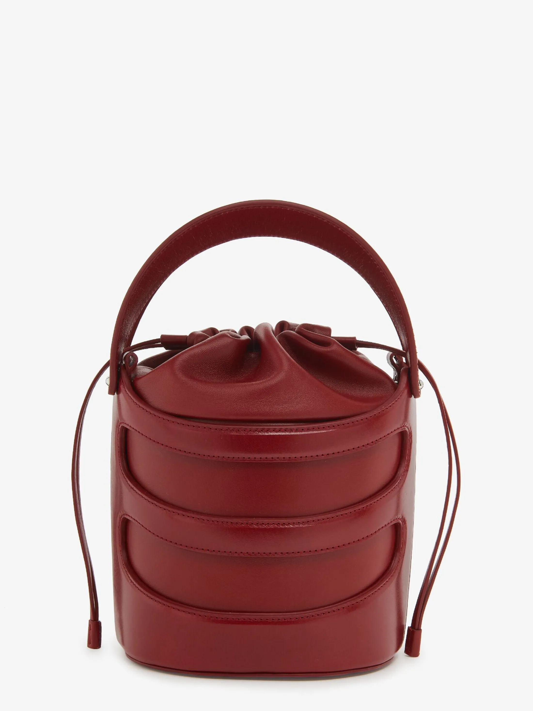 Best Alexander McQueen Women's The Rise Bucket in Dark Red