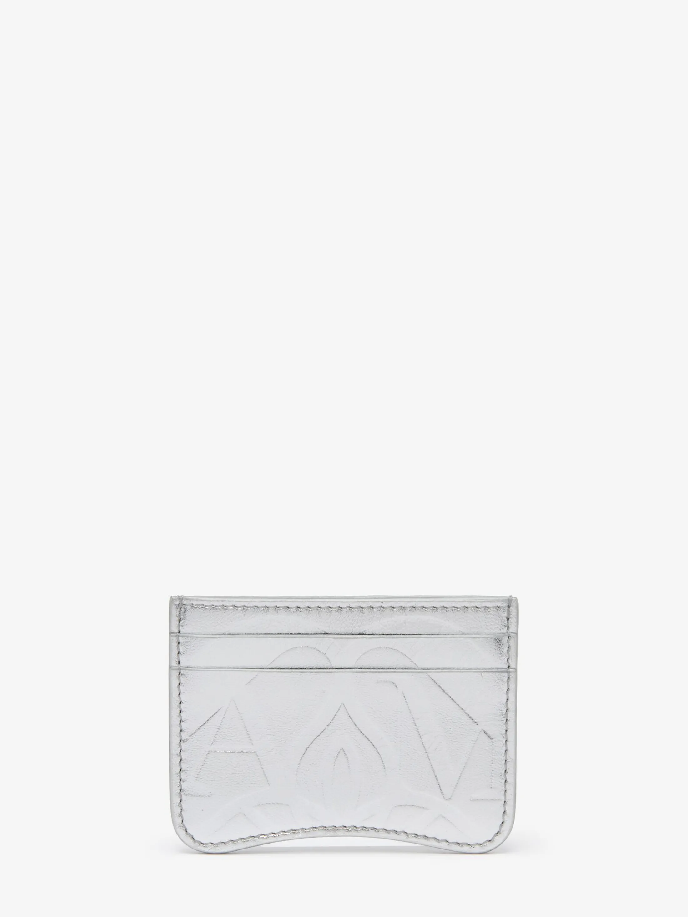 Sale Alexander McQueen Women's The Seal Card Holder in Silver