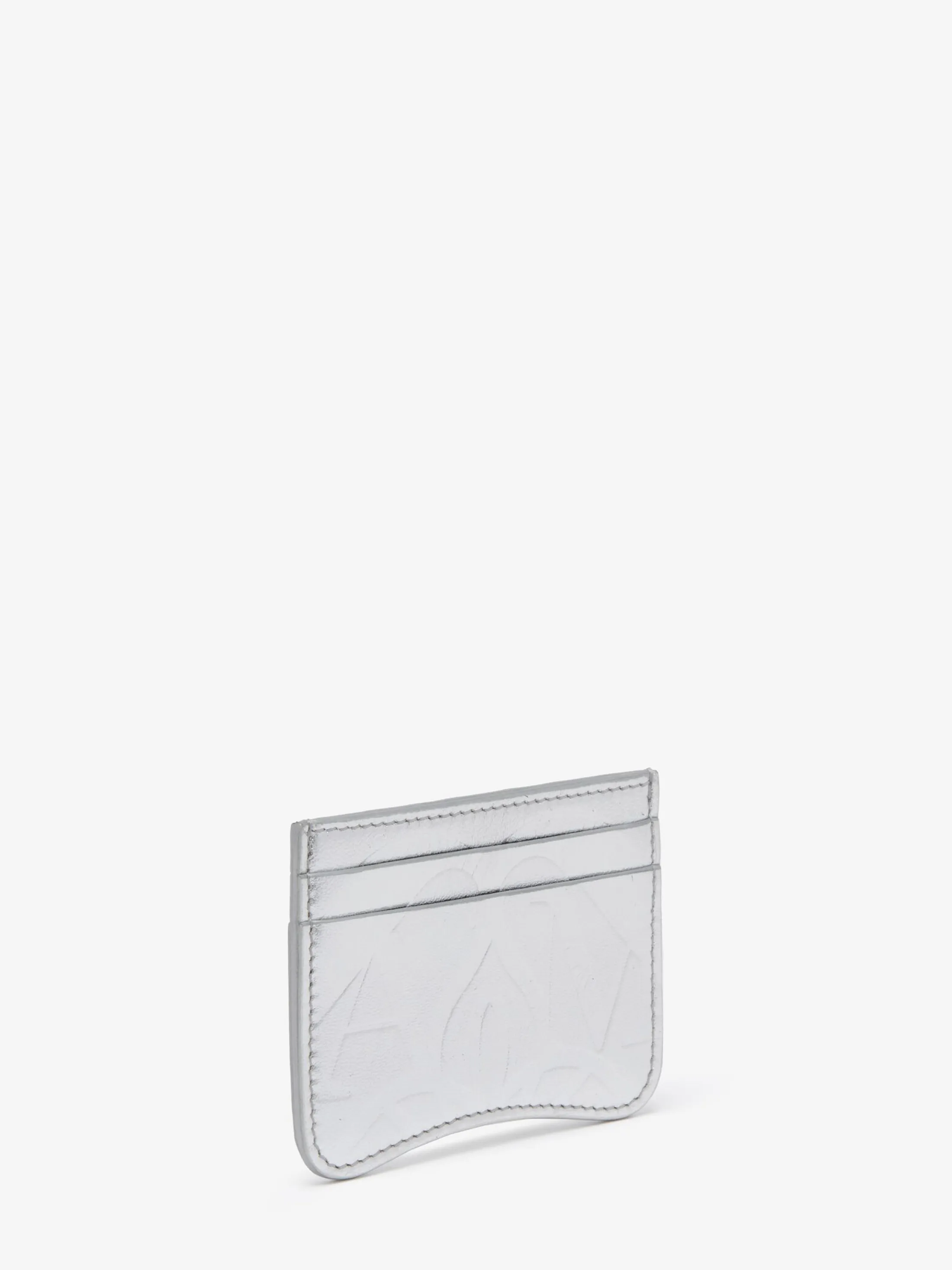 Sale Alexander McQueen Women's The Seal Card Holder in Silver