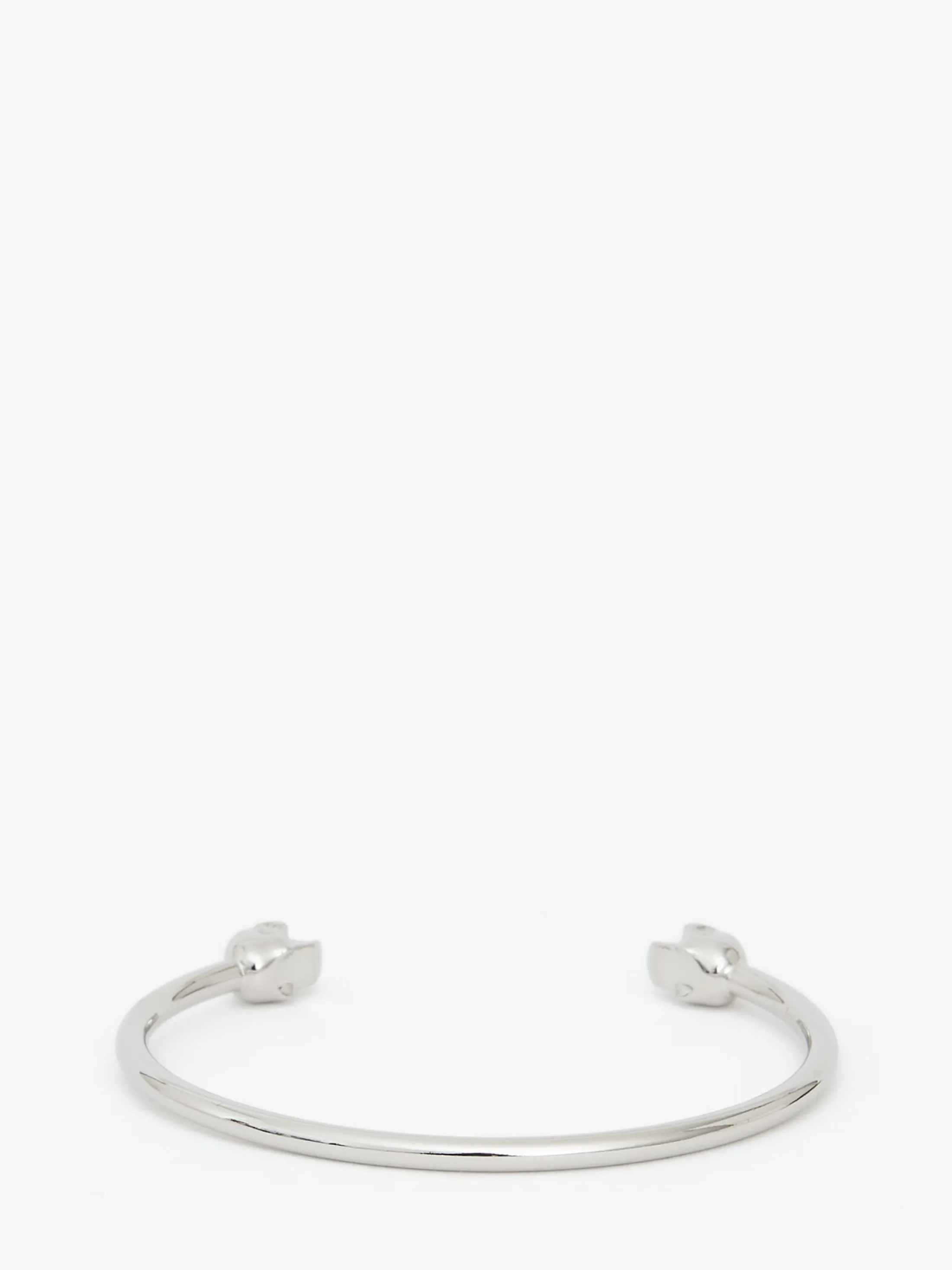 Best Sale Alexander McQueen Women's Thin Twin Skull Bracelet in Antique Silver