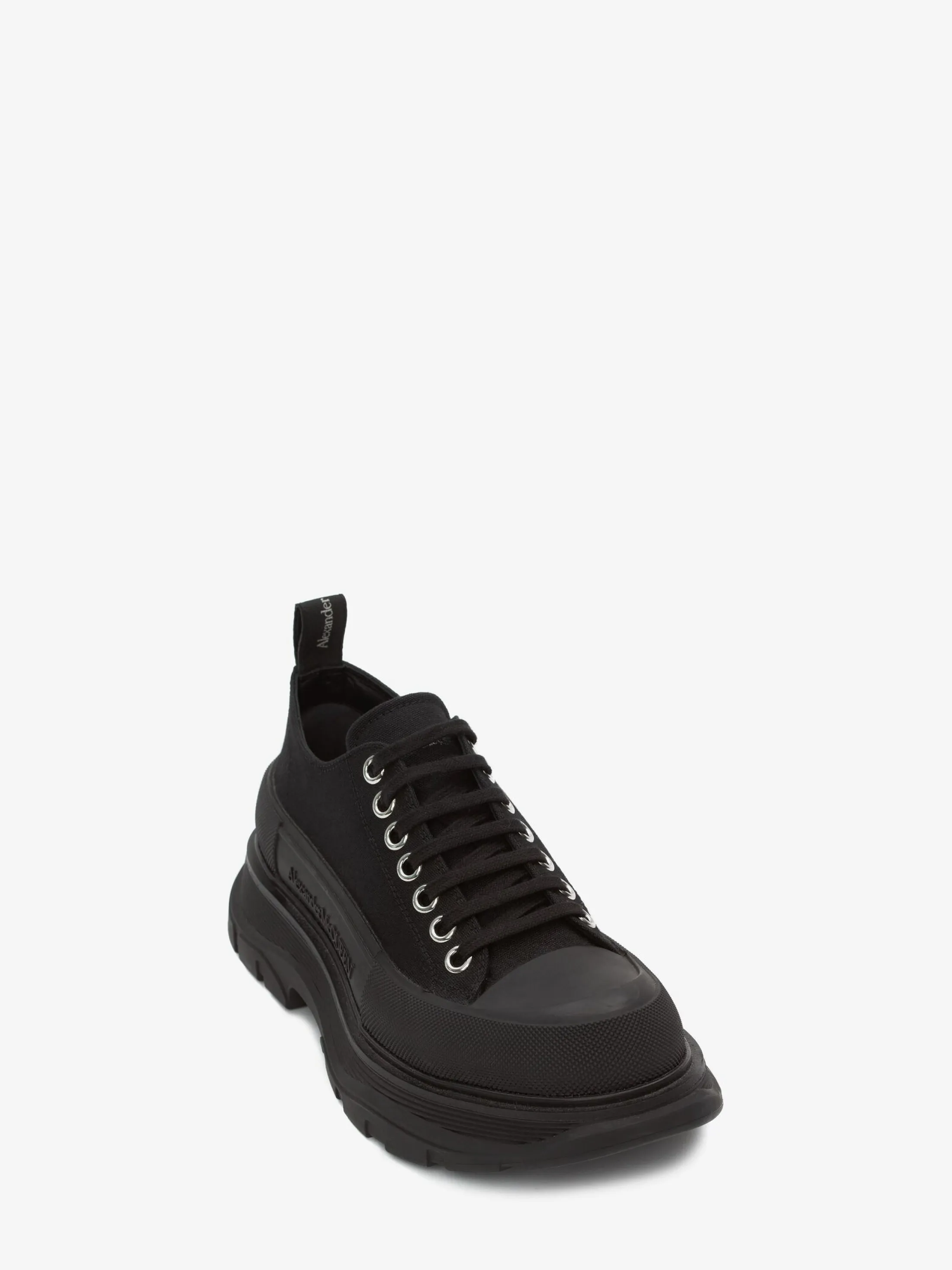 Clearance Alexander McQueen Women's Tread Slick Lace Up in Black