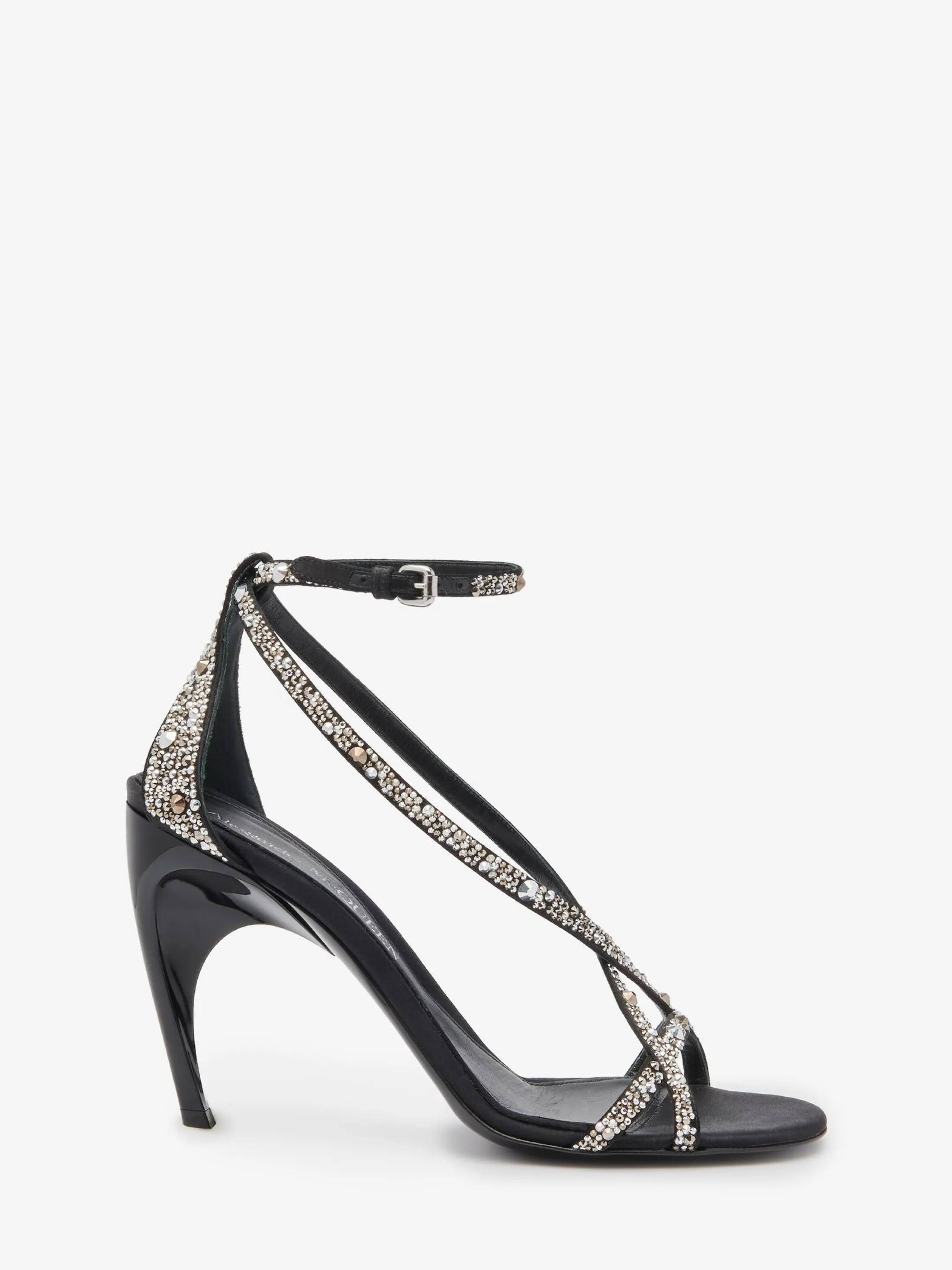 Fashion Alexander McQueen Women's Twisted Armadillo Sandal in Black