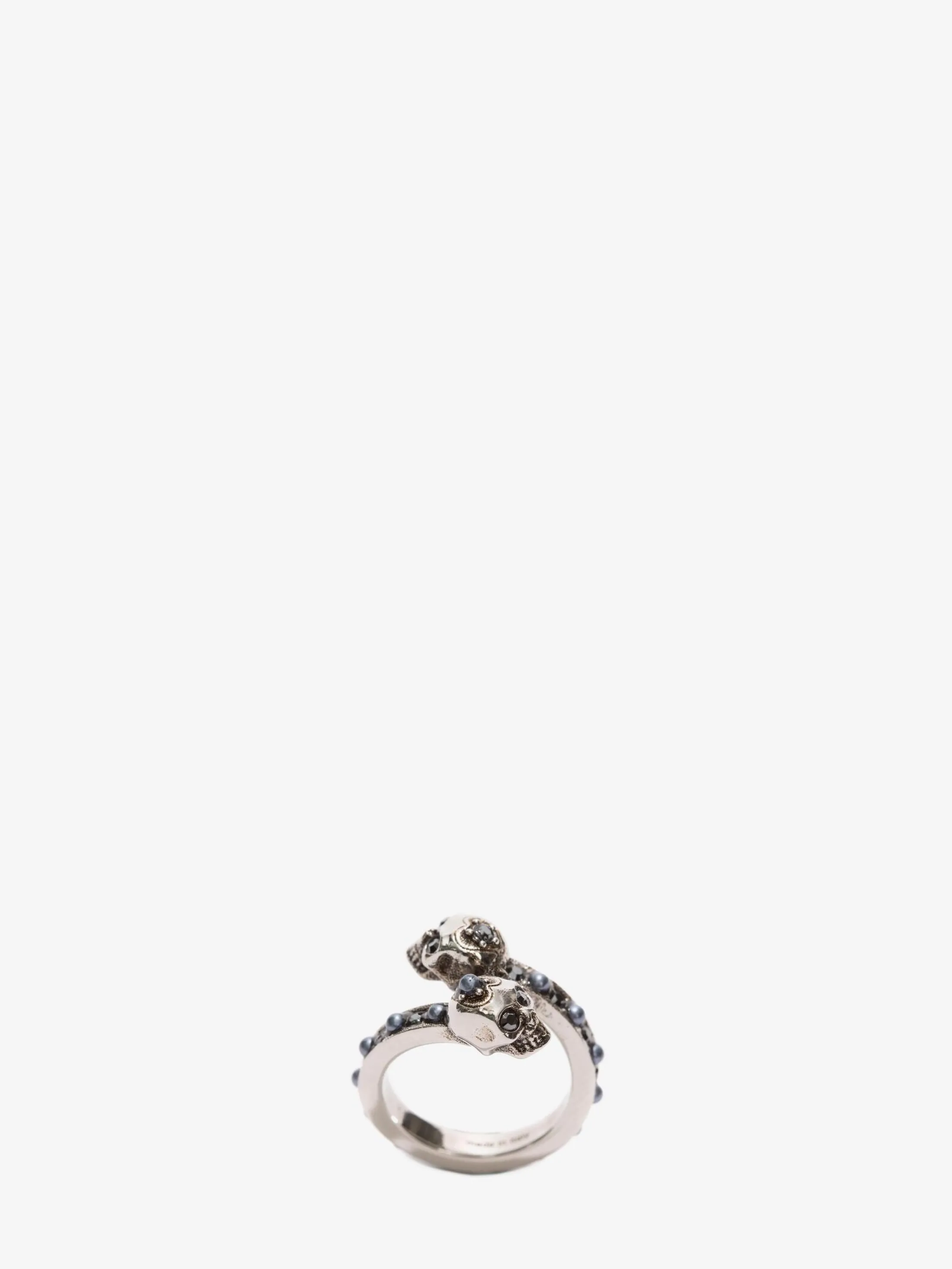 Discount Alexander McQueen Women's Wrap-around Skull Ring in Antique Silver