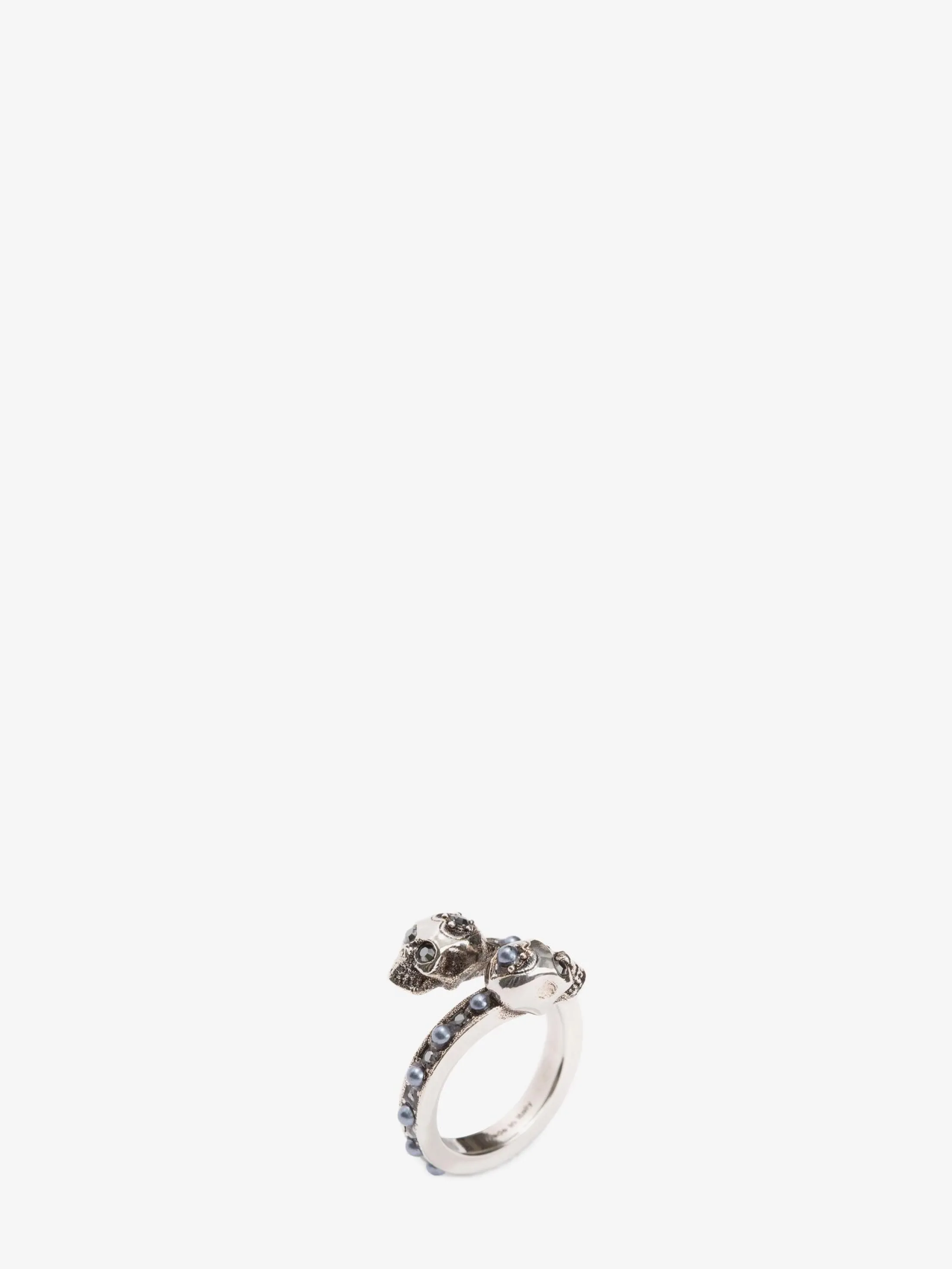 Discount Alexander McQueen Women's Wrap-around Skull Ring in Antique Silver